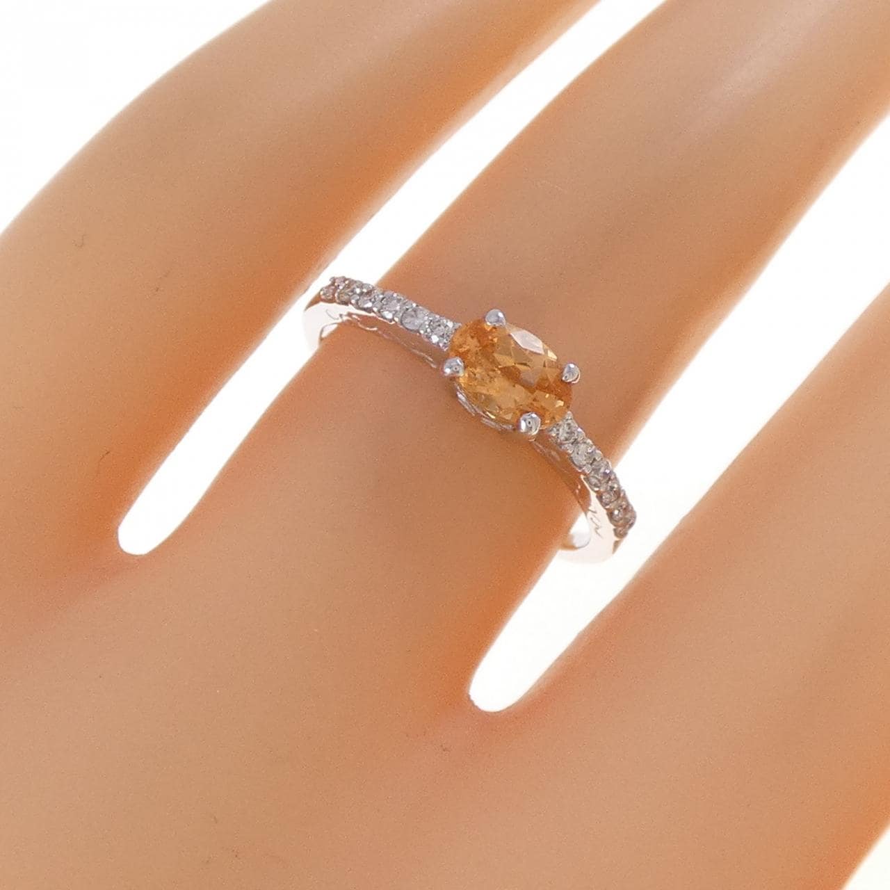 K18WG ガーネット リング