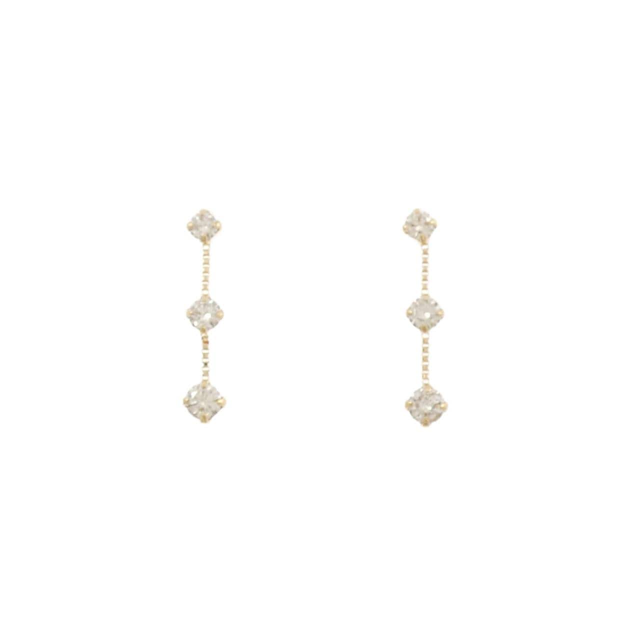 K18YG ダイヤモンド ピアス 0.30CT