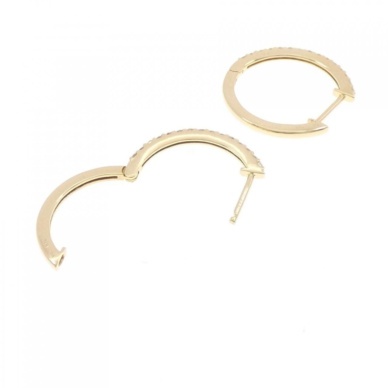 【リメイク】K18YG フープ ダイヤモンド ピアス 0.30CT