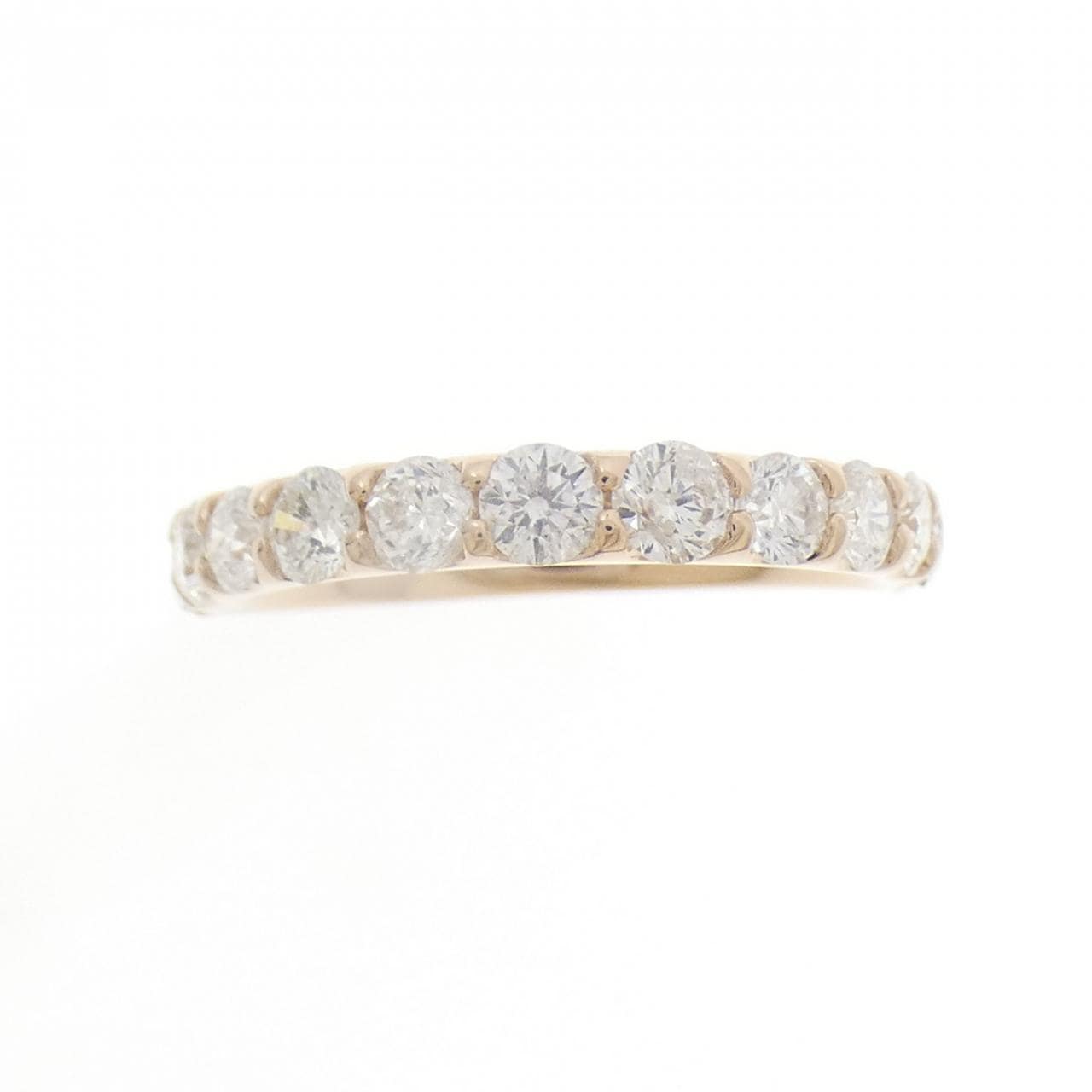 K18PG ハーフエタニティ ダイヤモンド リング 1.00CT