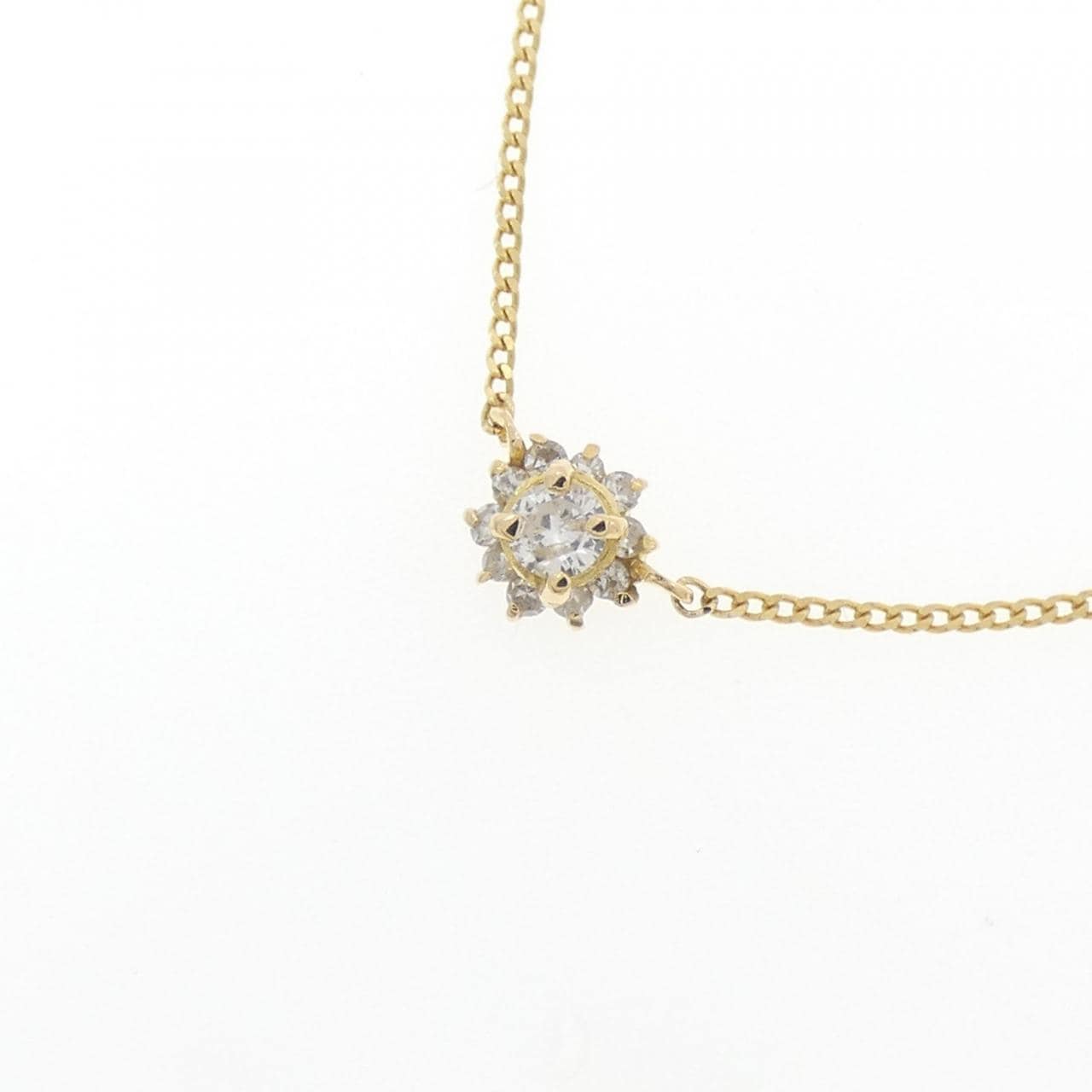 K18YG ダイヤモンド ネックレス 0.12CT