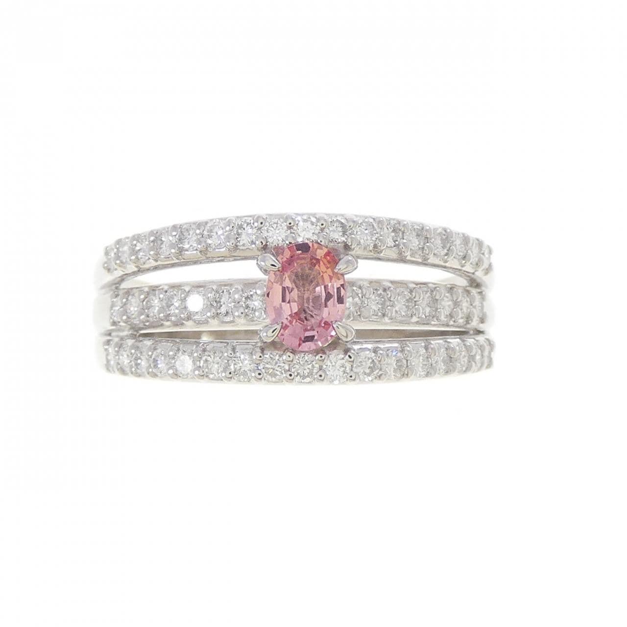 PT900 パパラチアサファイヤ リング 0.313CT