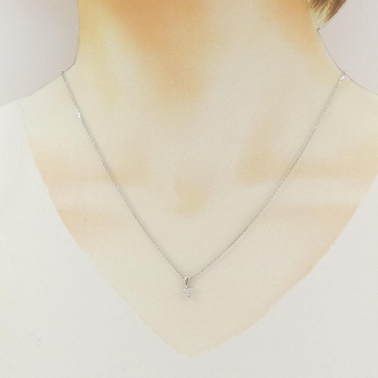 K10WG ダイヤモンド ネックレス 0.13CT