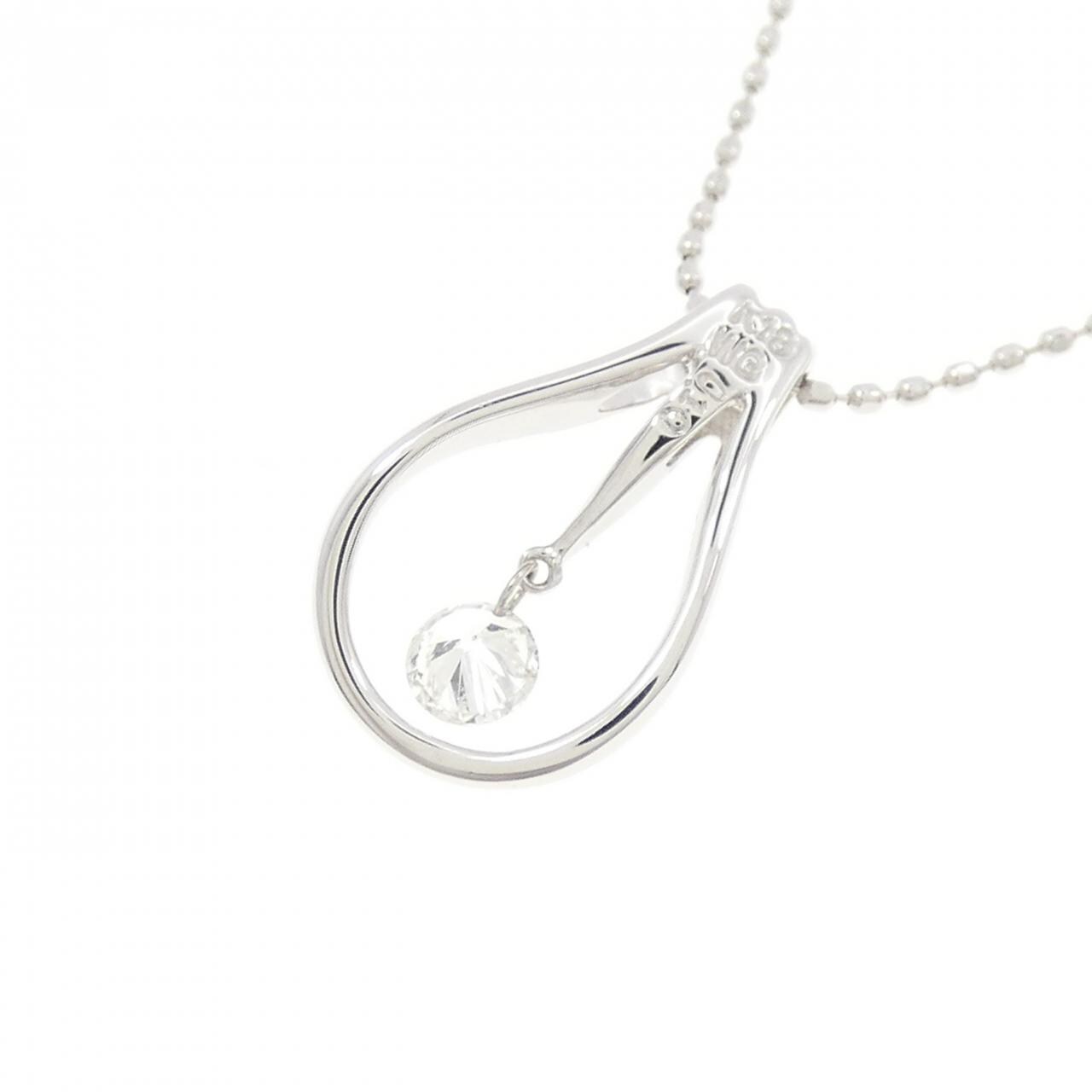 K18WG ダイヤモンド ネックレス 0.10CT