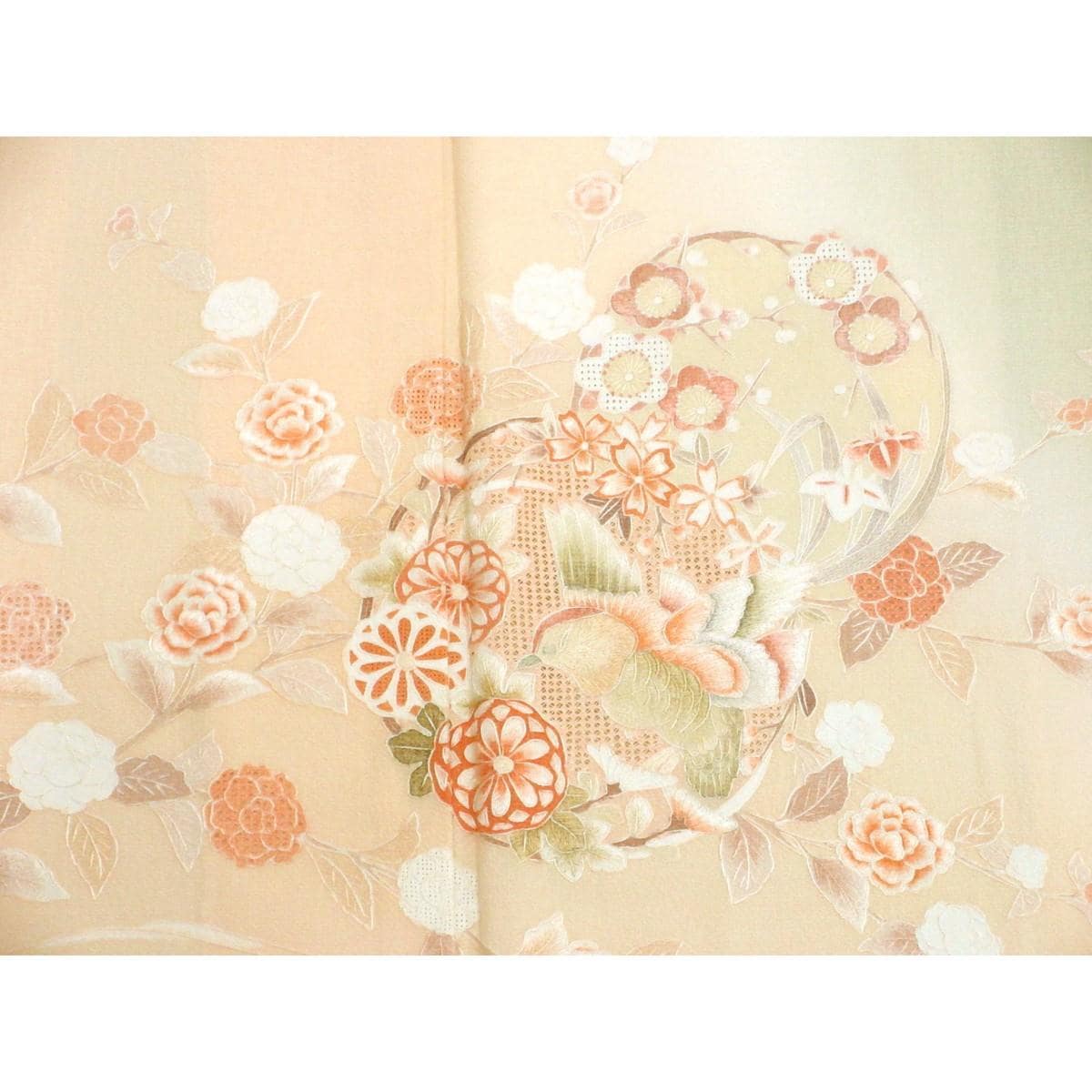 訪問着　蘇州刺繍　ボカシ染　沢潟