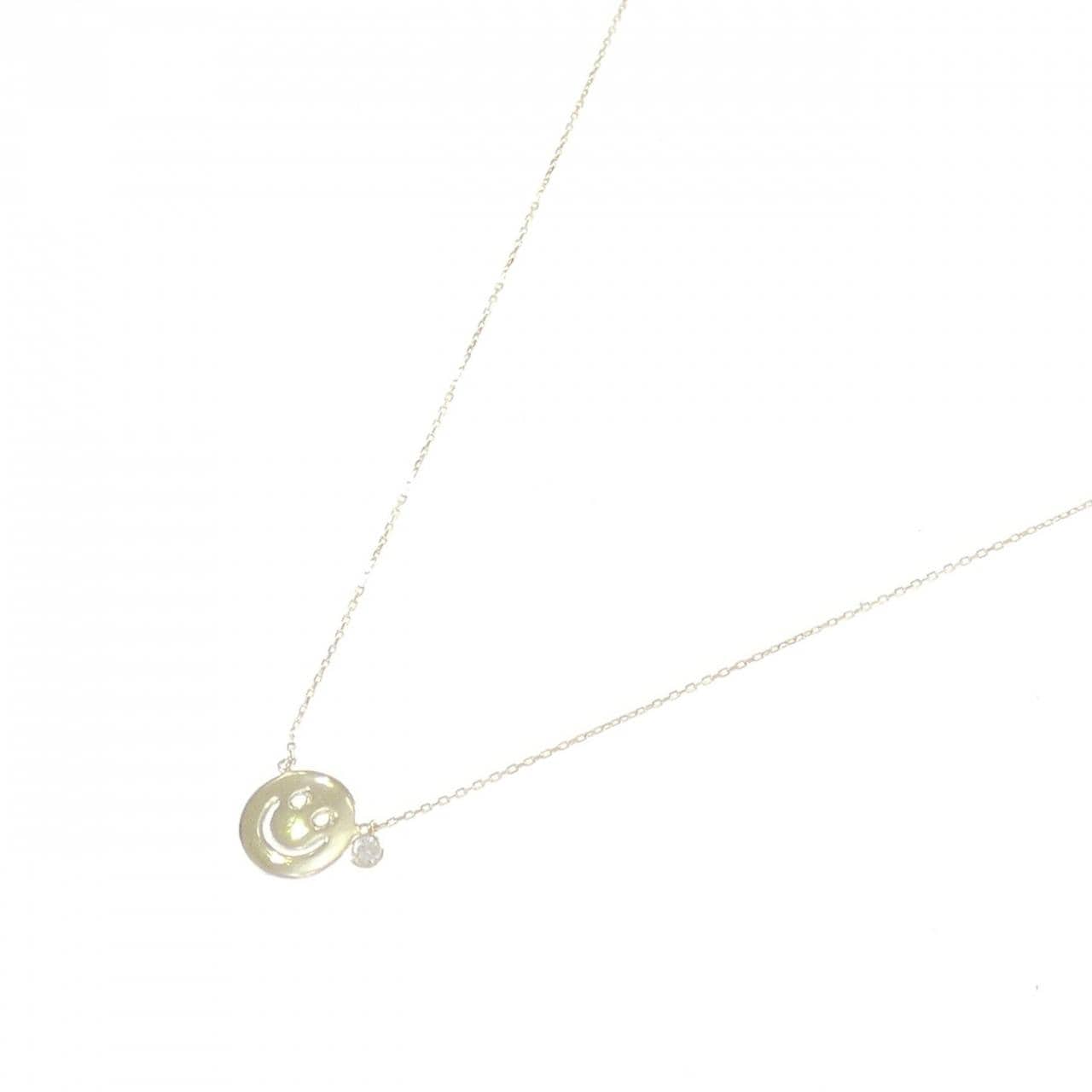 K18YG/K18WG ダイヤモンド ネックレス 0.02CT