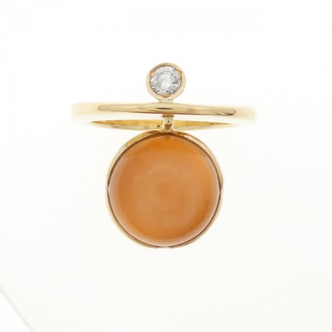 K18YG ムーンストーン リング 4.77CT