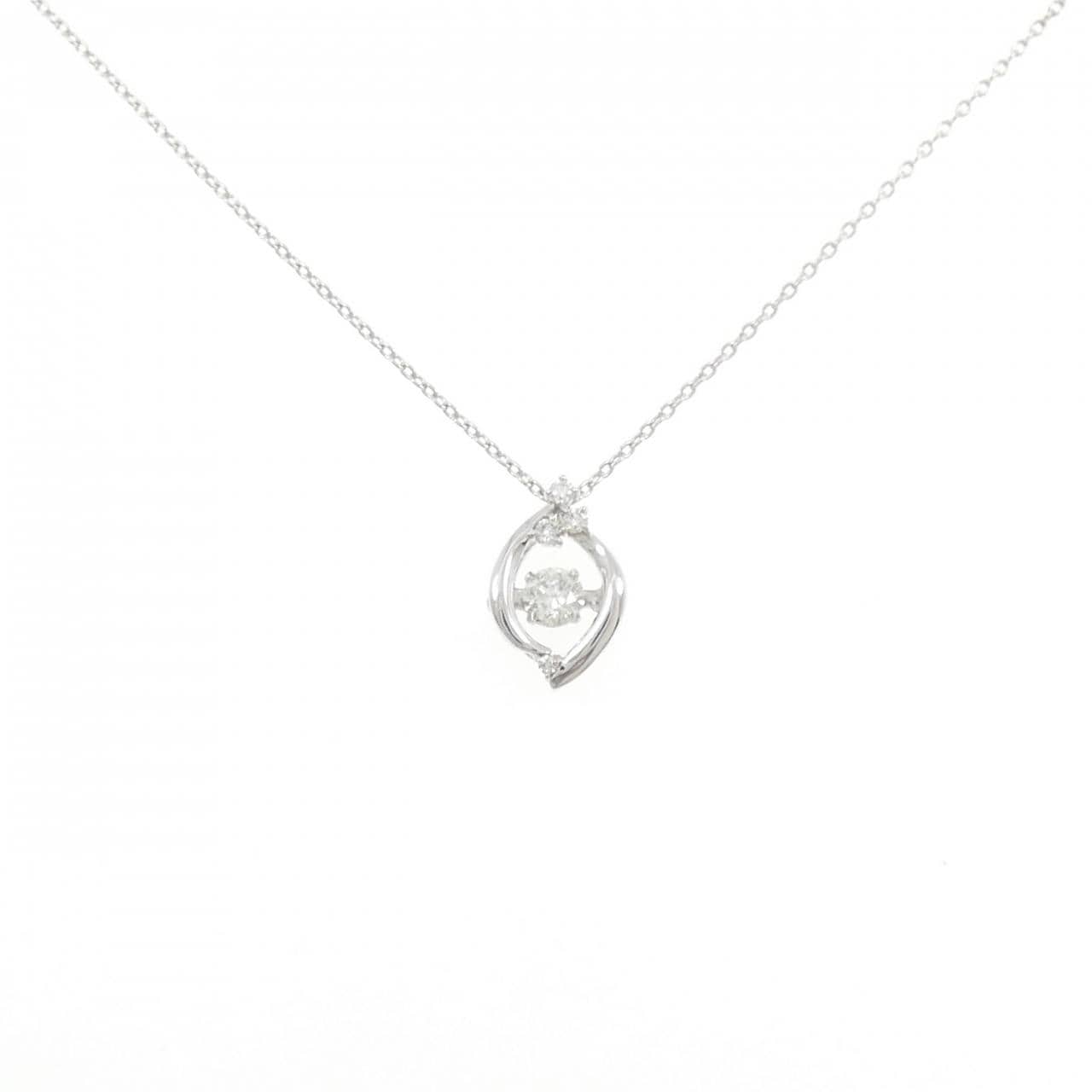 K18WG ダイヤモンド ネックレス 0.18CT