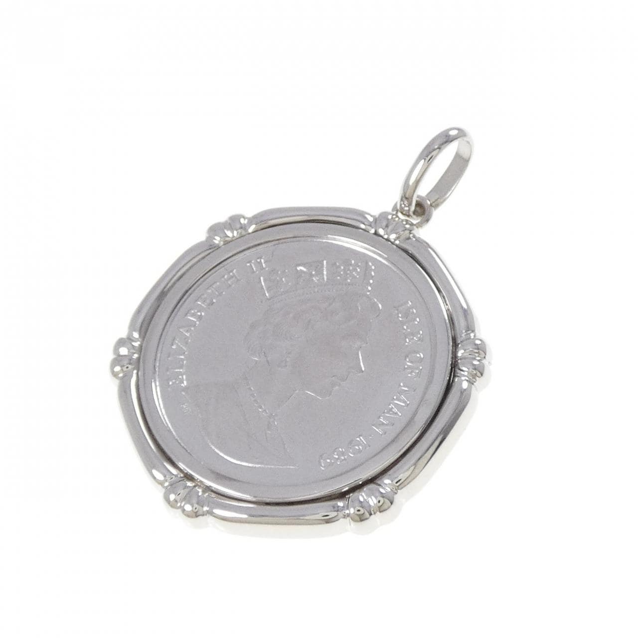 PT900(枠) コイン ペンダント