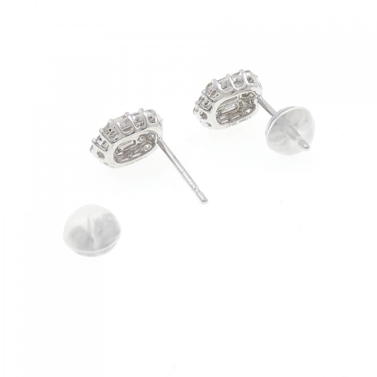 K18WG ダイヤモンド ピアス 0.42CT