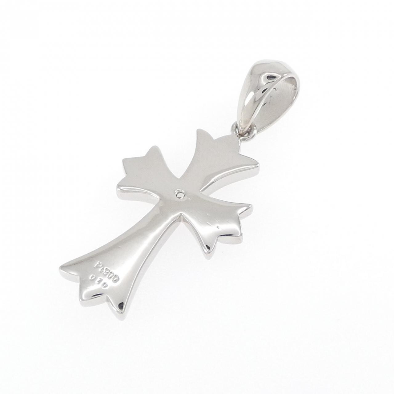 PT900 クロス ダイヤモンド ペンダント 0.10CT
