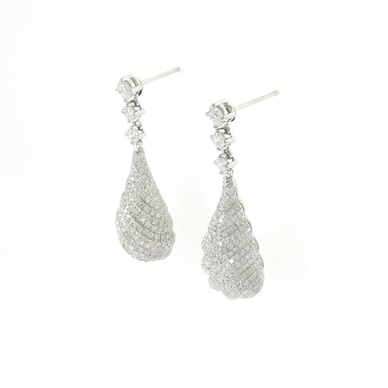 K18WG ダイヤモンド ピアス