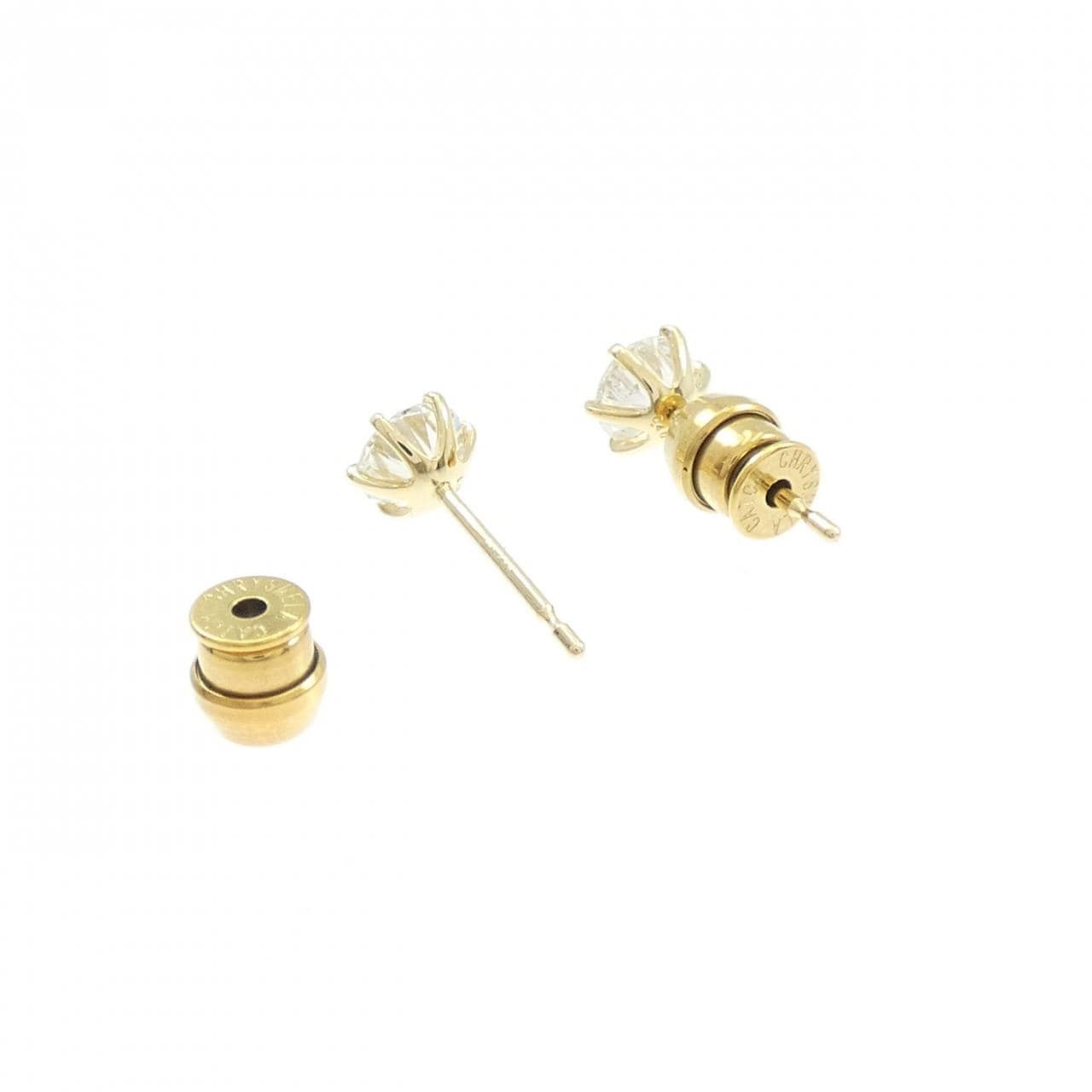 【リメイク】K18YG/ST ダイヤモンド ピアス 0.401CT 0.405CT G-H SI1-2 VG-GOOD