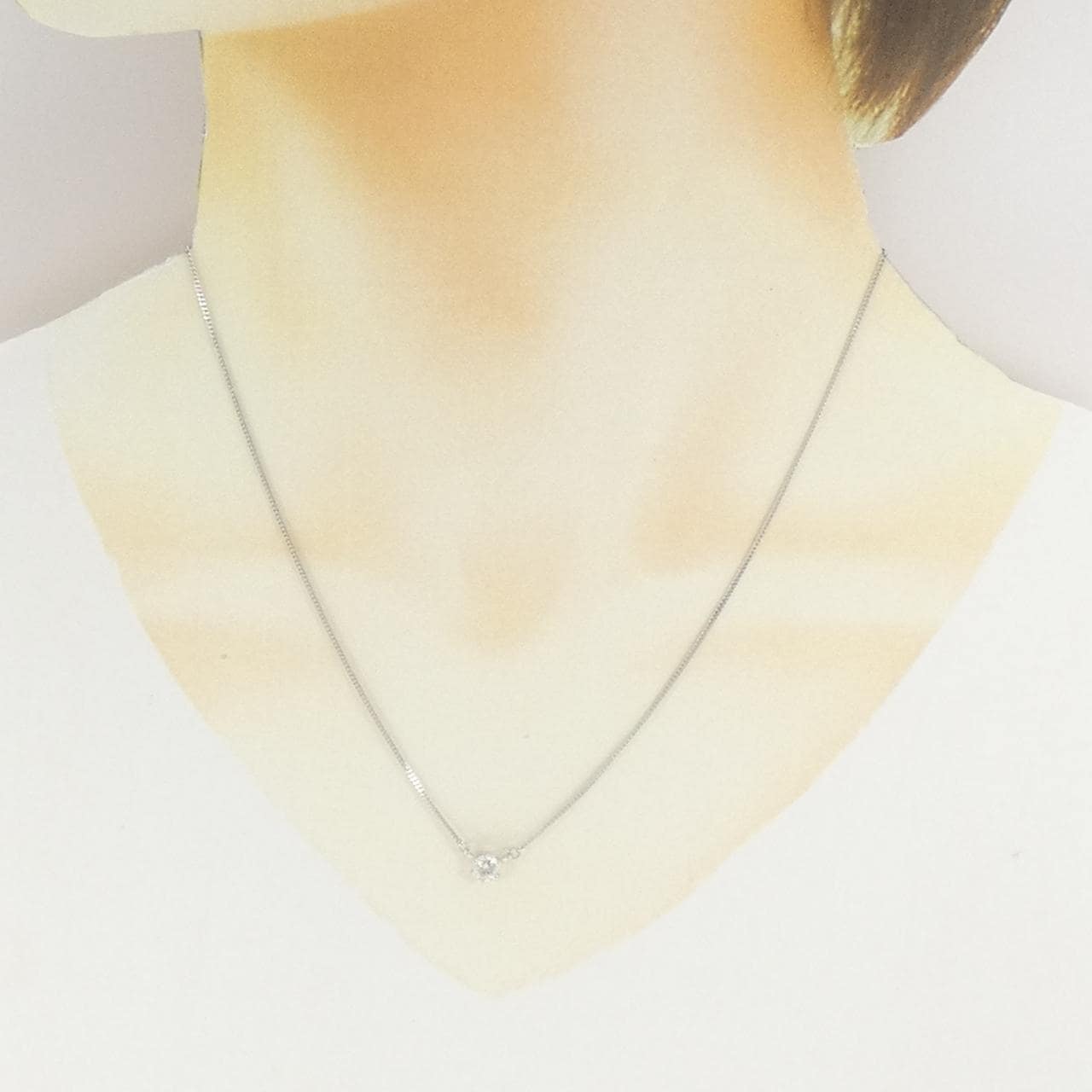 PT850 ソリティア ダイヤモンド ネックレス 0.31CT