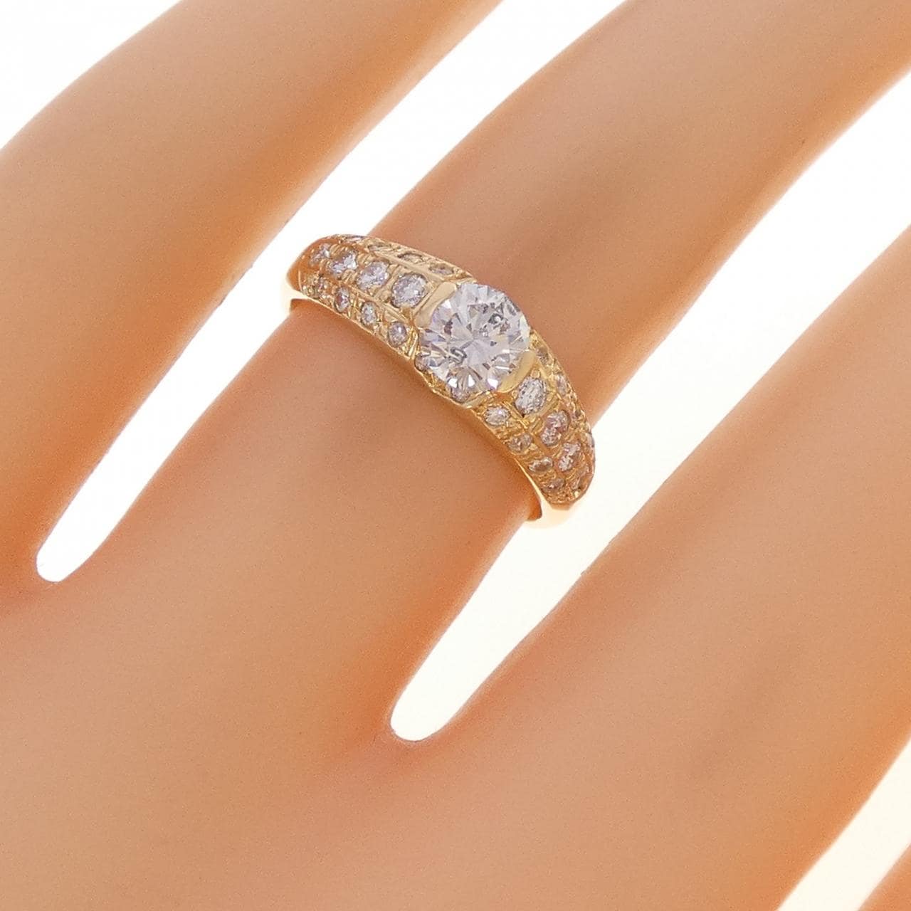K18YG ダイヤモンド リング 0.423CT