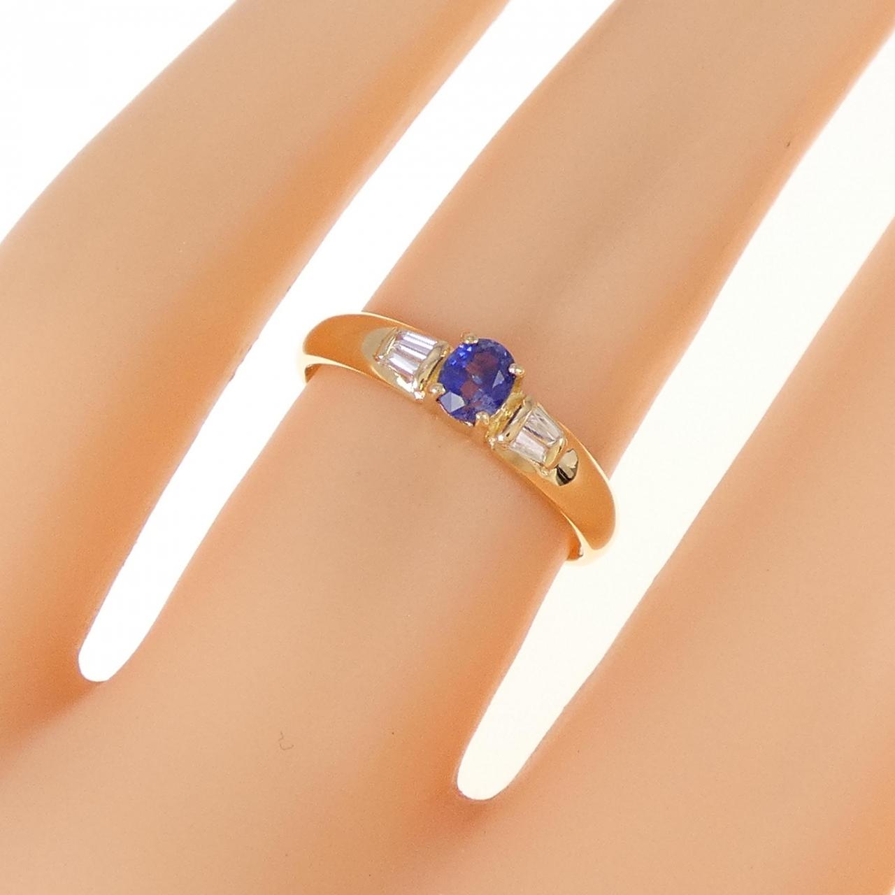 K18YG サファイヤ リング 0.27CT