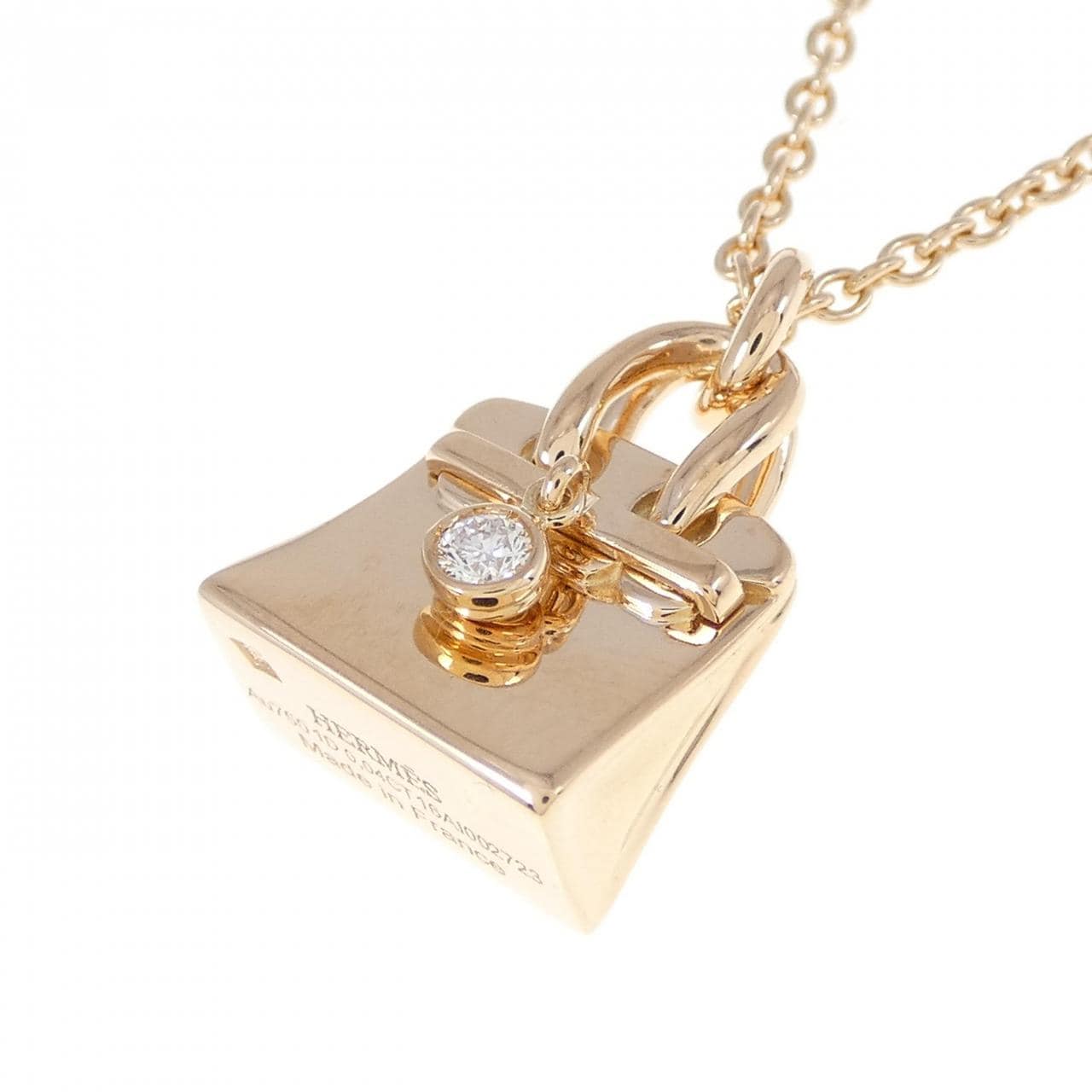 HERMES amulettes Birkin Necklace 0.04CT