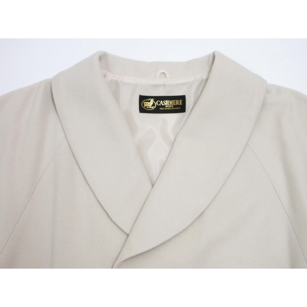 【新品】お洒落コート カシミヤ混 ヘチマ衿