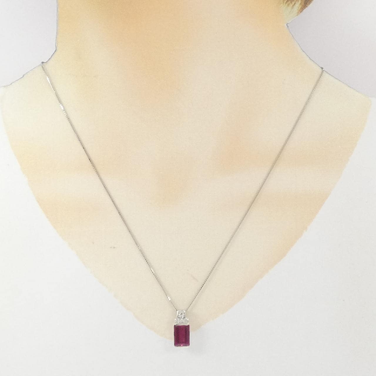 PT900/PT850 ルベライトトルマリン ネックレス 2.78CT