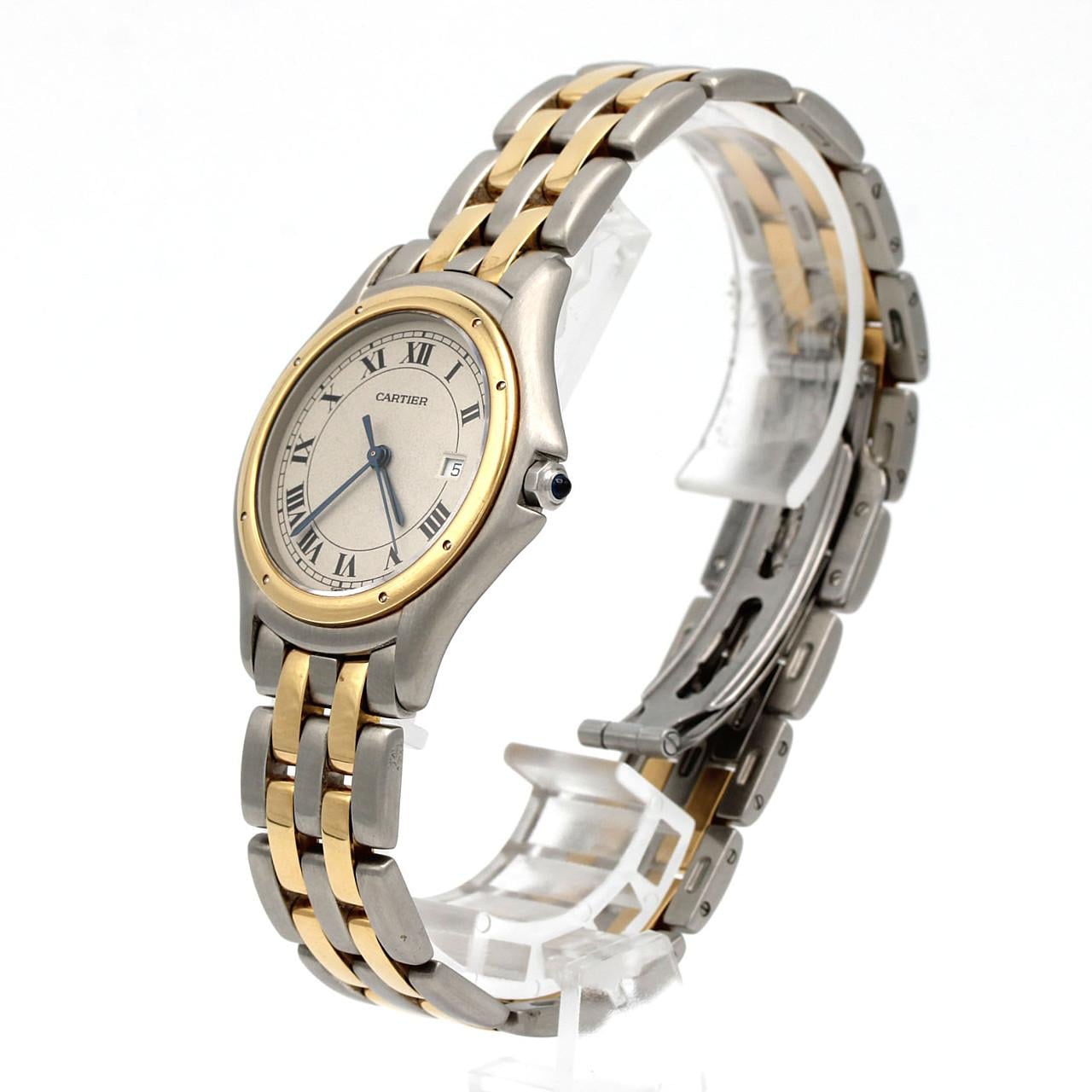【ノーメンテナンス還元価格】カルティエ パンテールクーガーLM 2ROW W35006B6 SSxYG クォーツ