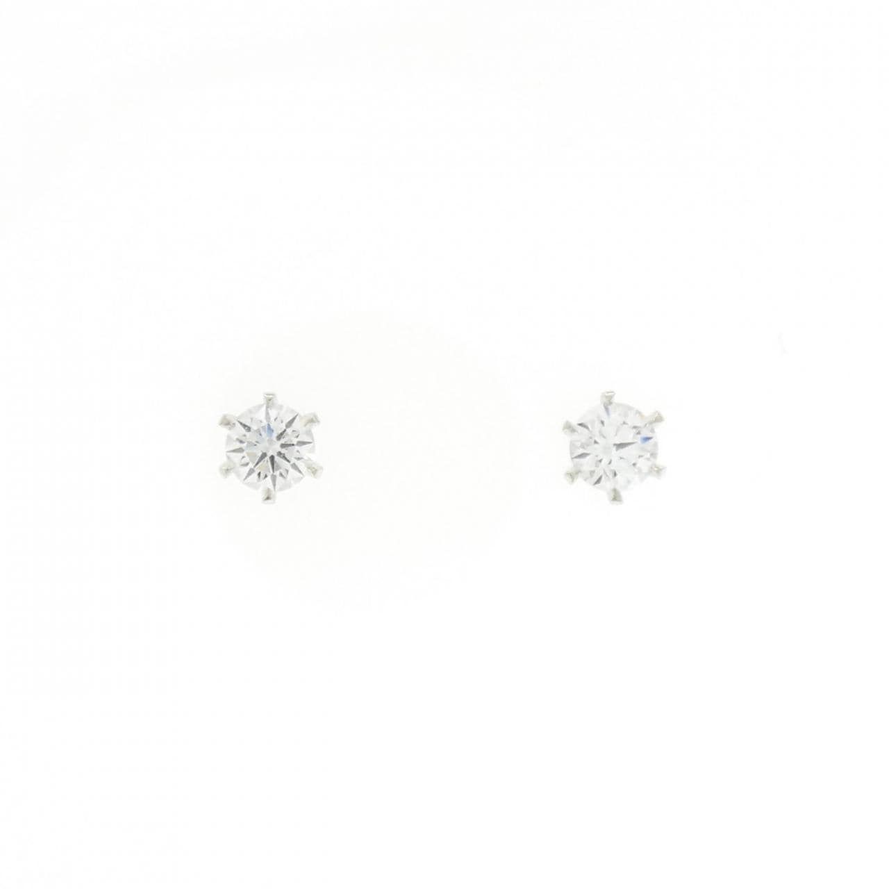 【リメイク】PT900/ST ダイヤモンド ピアス 0.216CT 0.229CT D VS2 EXT H&C