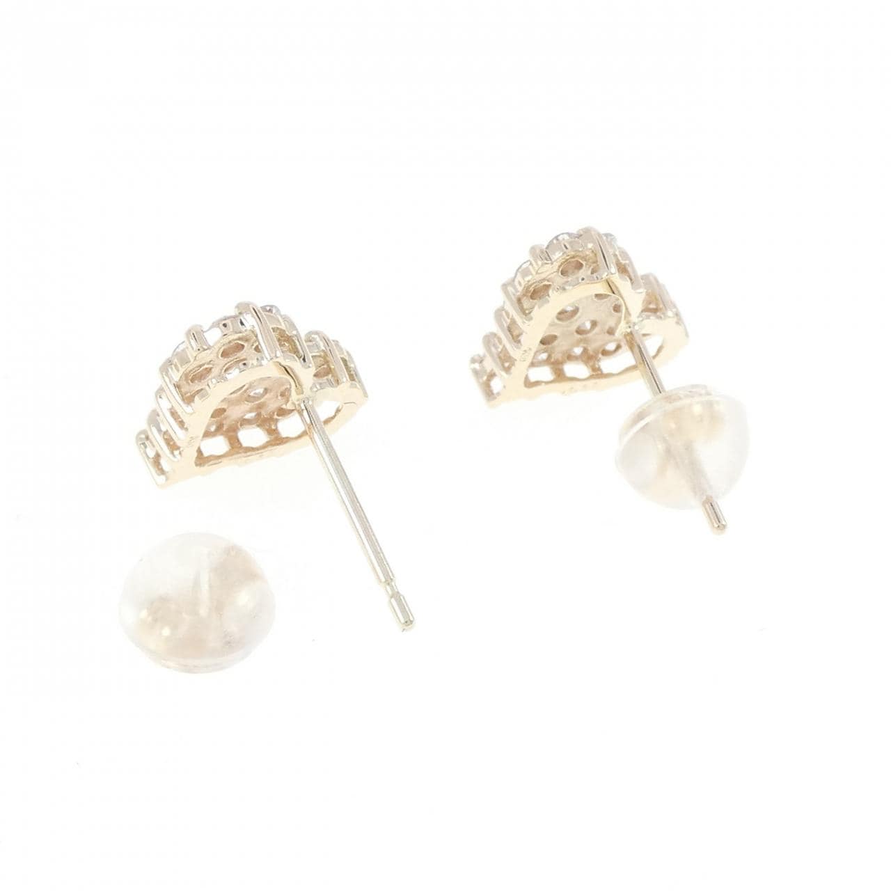 【リメイク】K10YG ハート ダイヤモンド ピアス 0.60CT