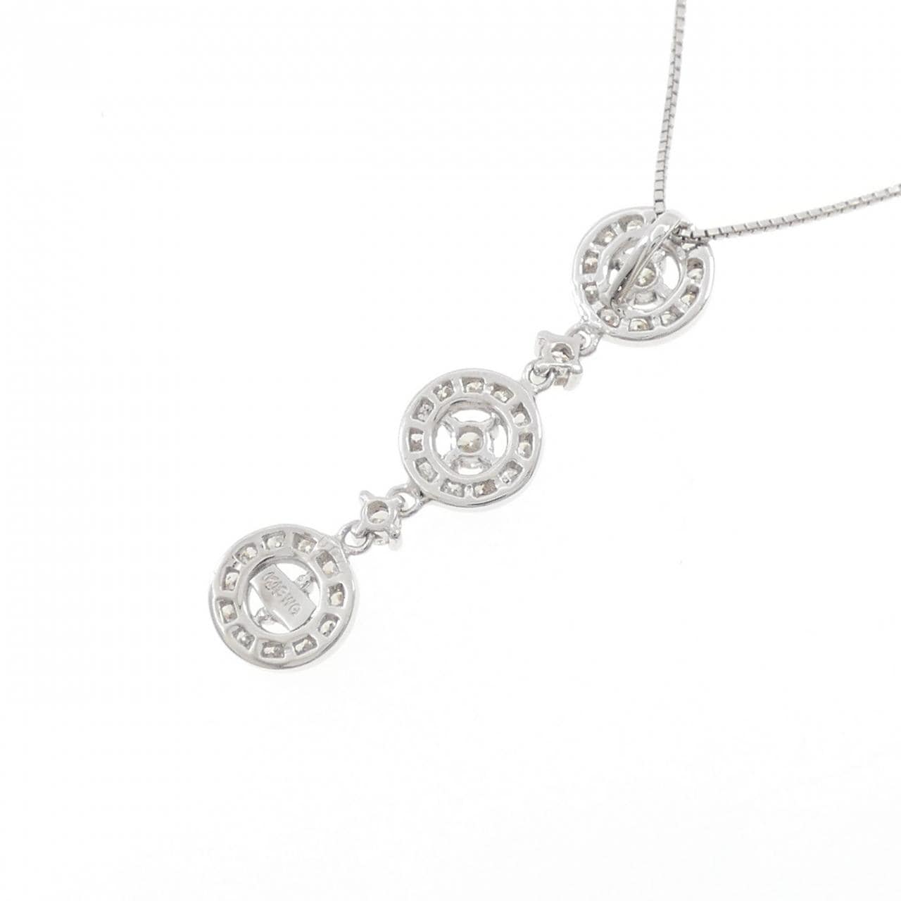 K18WG ダイヤモンド ネックレス 0.77CT