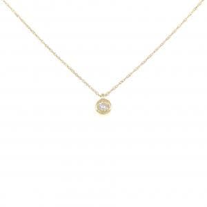 K18YG ソリティア ダイヤモンド ネックレス