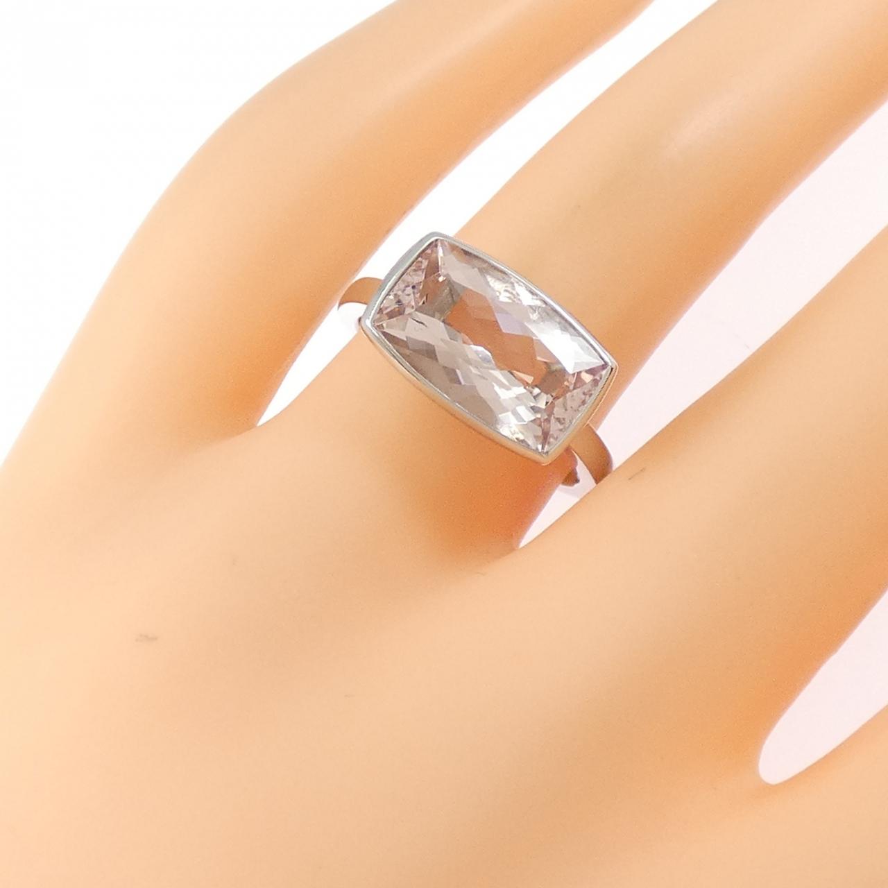 PT900 モルガナイト リング 3.78CT