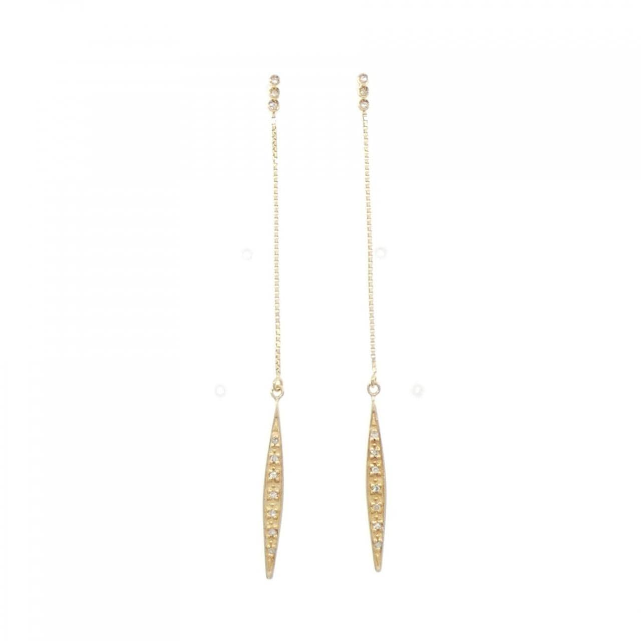 K18YG ダイヤモンド ピアス