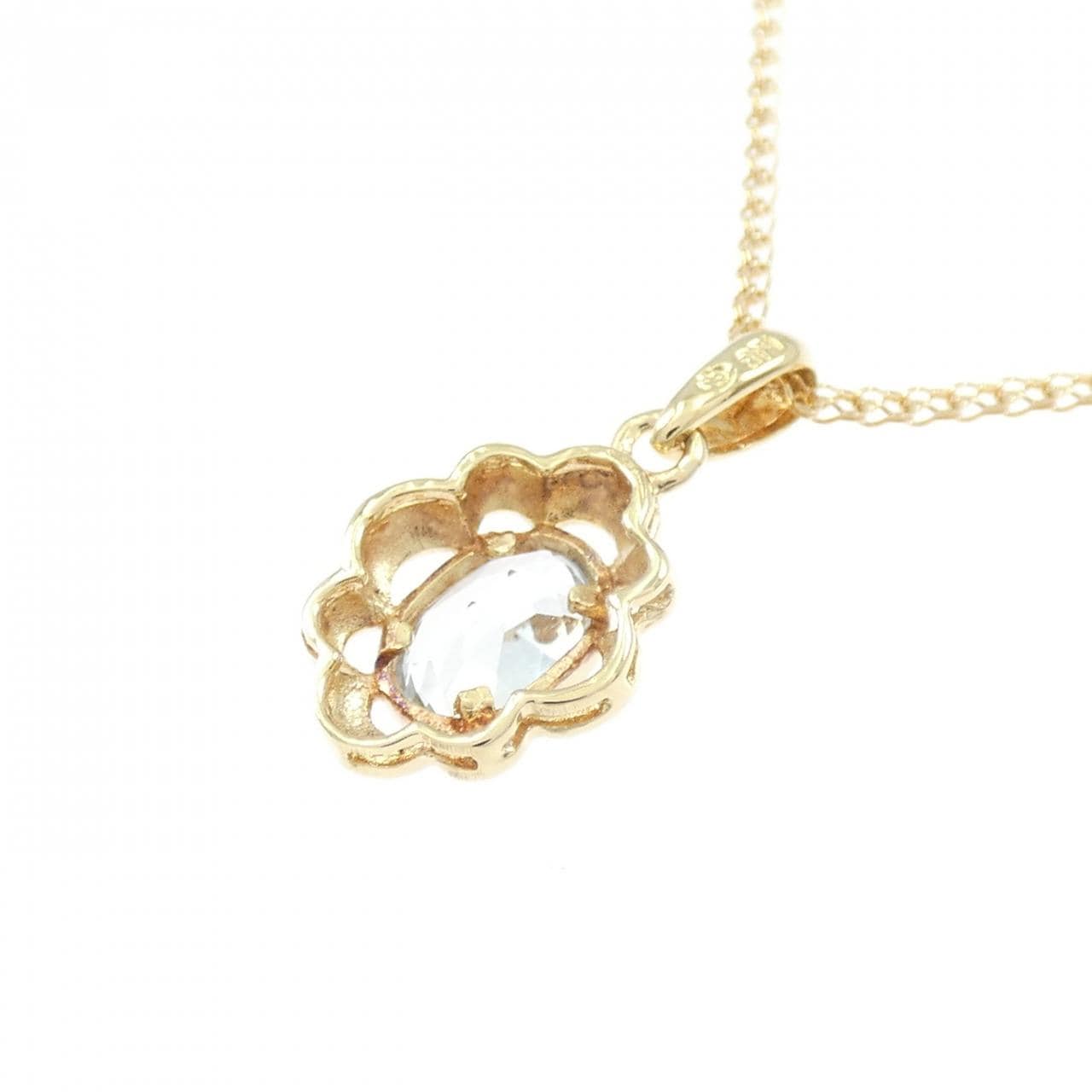 K18YG Aquamarine necklace