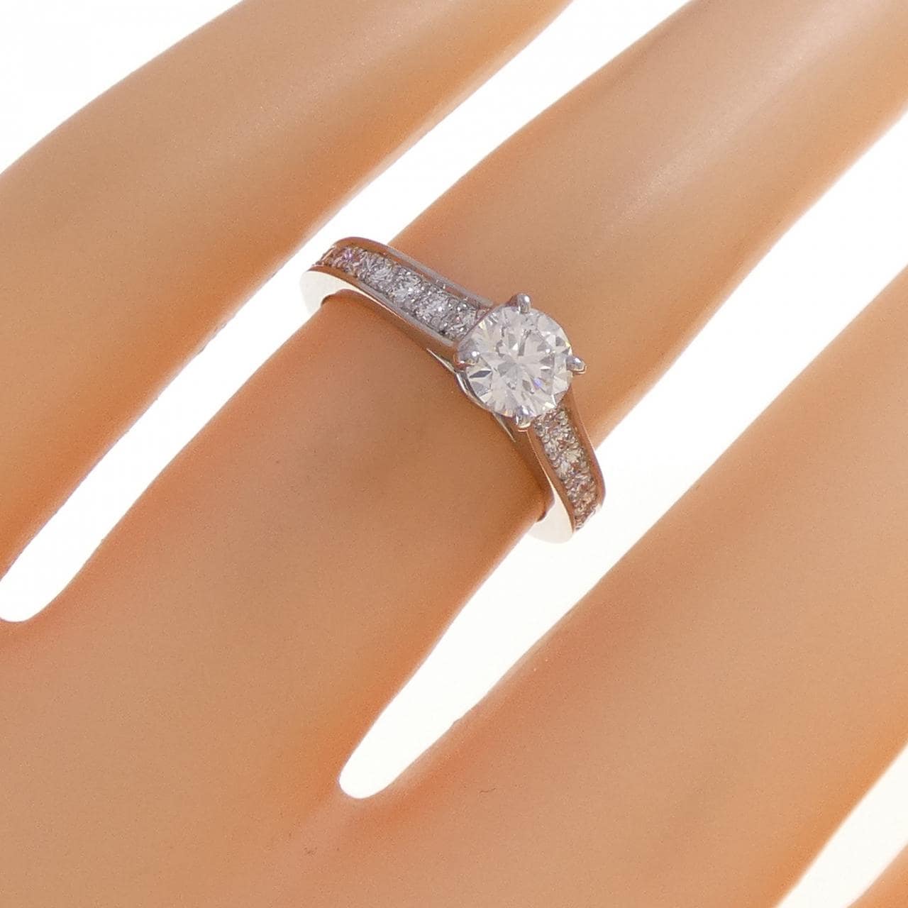 カルティエ 1895 ソリテール リング 0.43CT E VS1 3EXT