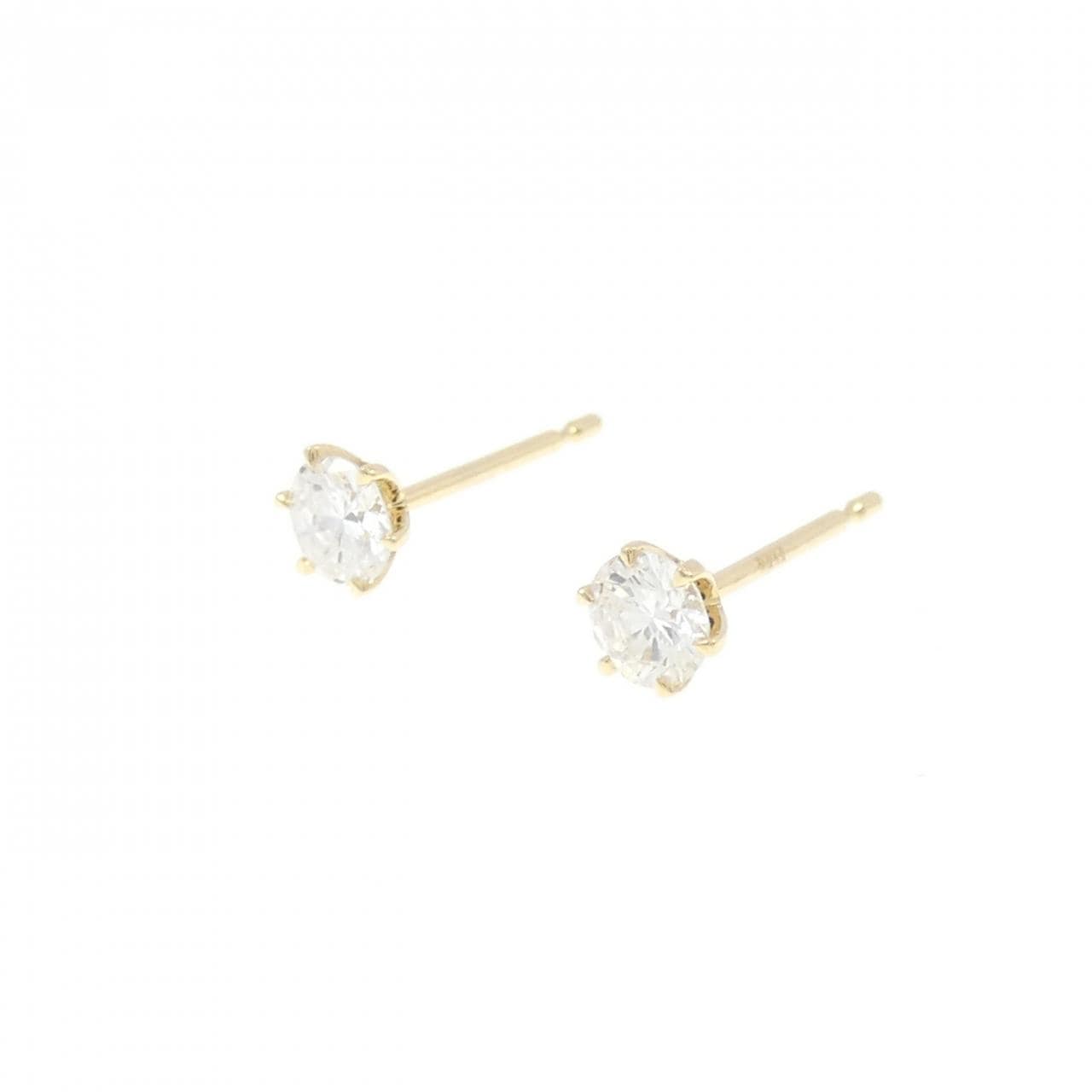 [再加工款] K18YG/ST鑽石耳環 0.207CT 0.212CT G VS2 品質好