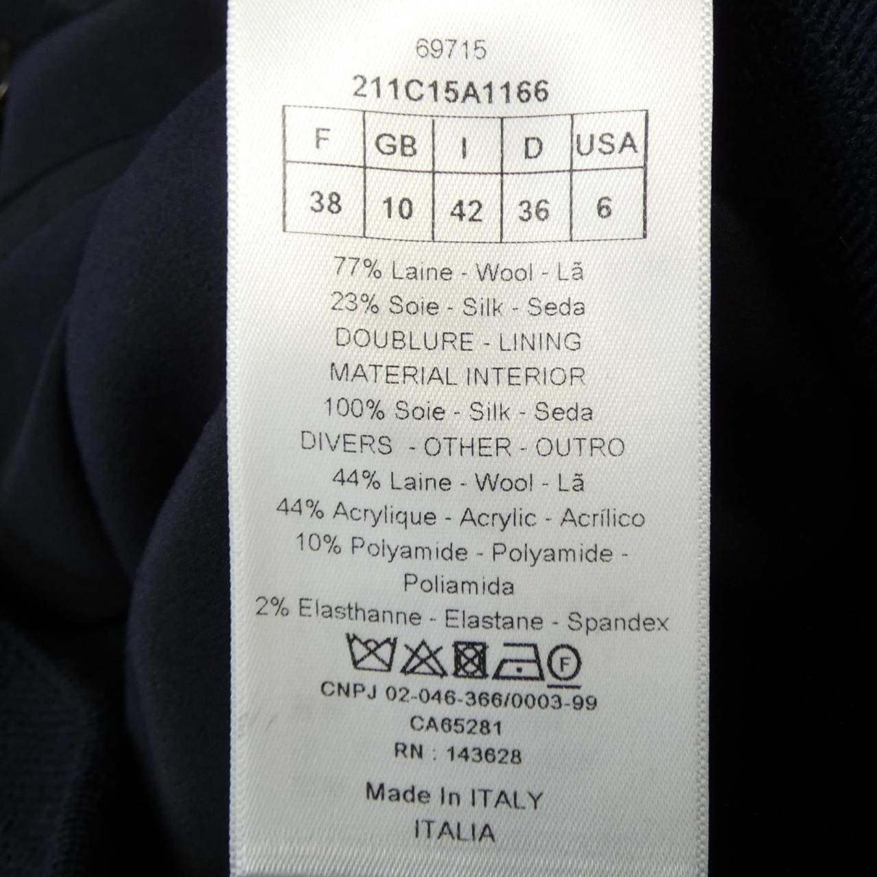 クリスチャンディオール CHRISTIAN DIOR 211C15A1166 ブルゾン