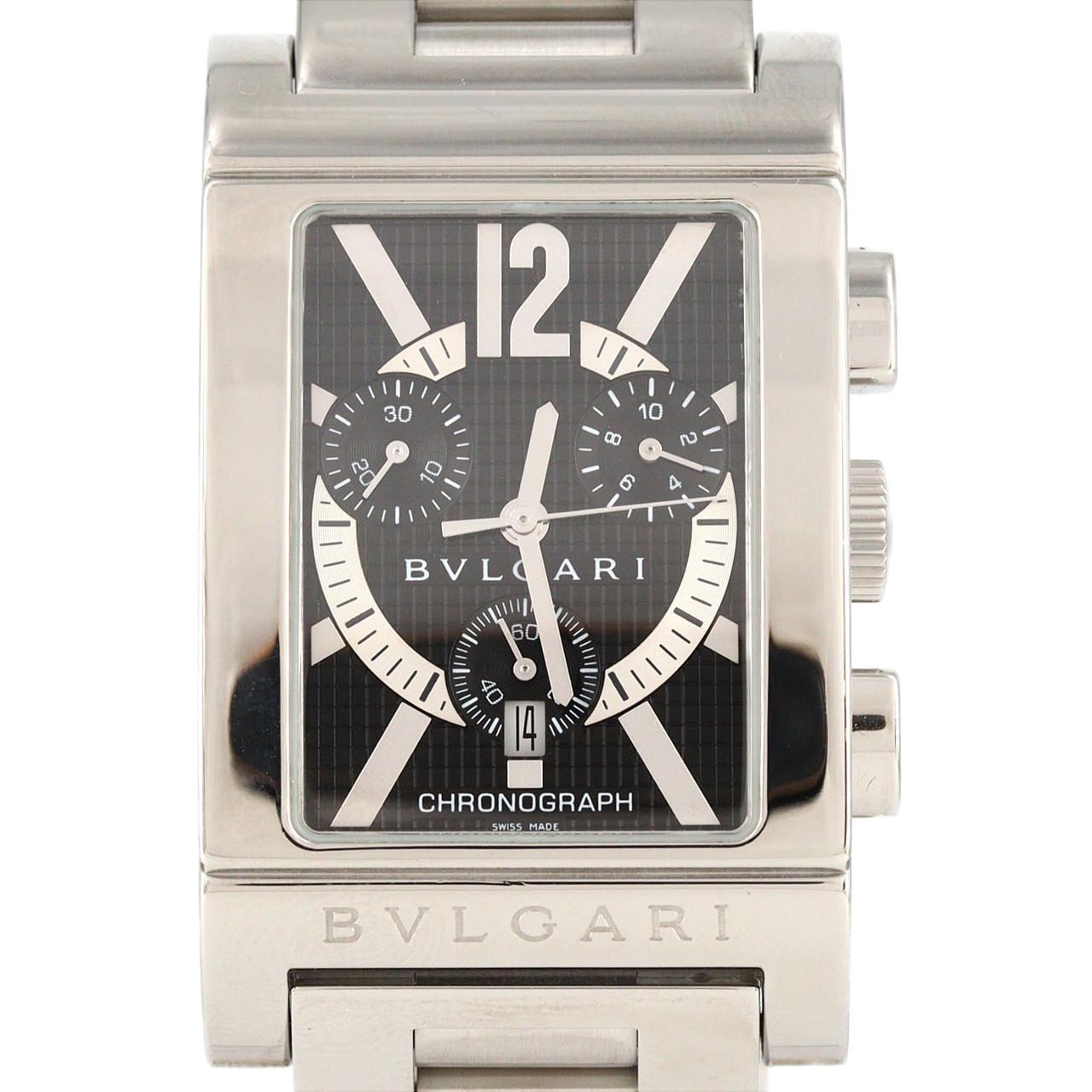 [無維修減價] BVLGARI Lettangolo Chronograph RTC49S/RTC49BRSSD SS石英