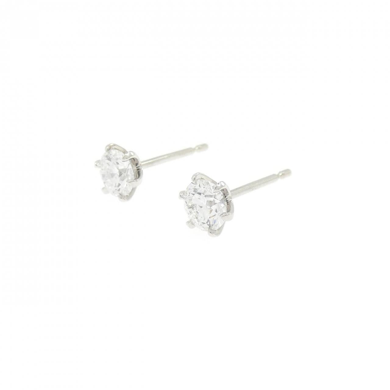 【リメイク】PT900/ST ダイヤモンド ピアス 0.304CT 0.326CT F SI2 3EXT-EXT H&C