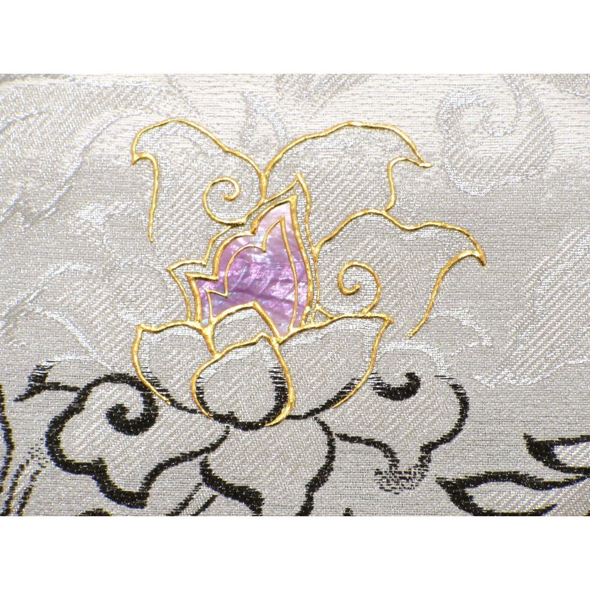 【新品】袋帯　アメジスト　螺鈿加工【藤本隆士】