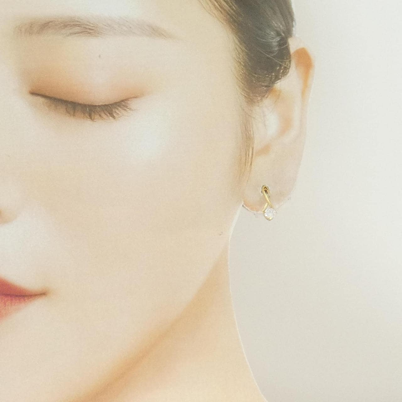 K18YG キュービック ピアス