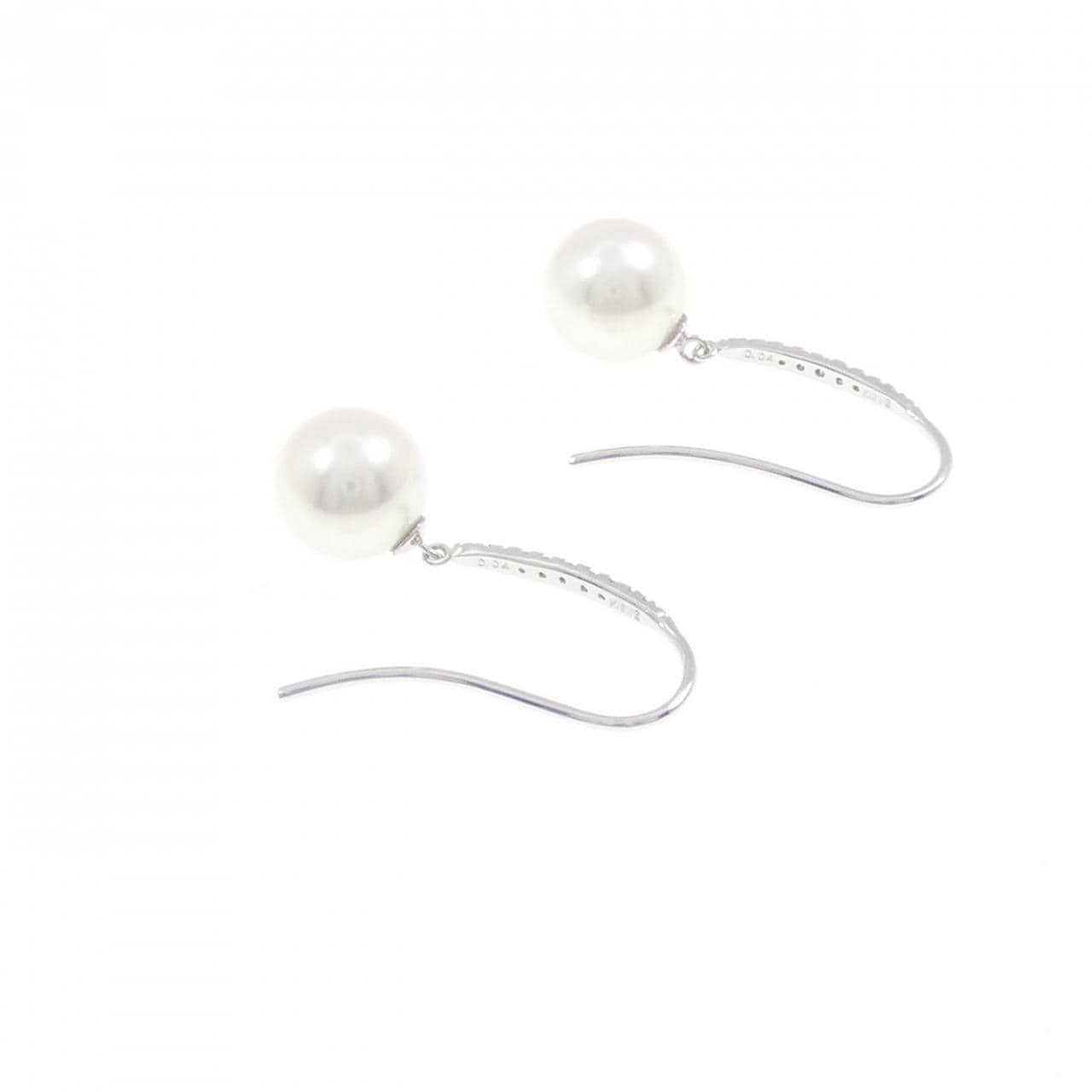 K18WG アコヤパール ピアス 7.8mm