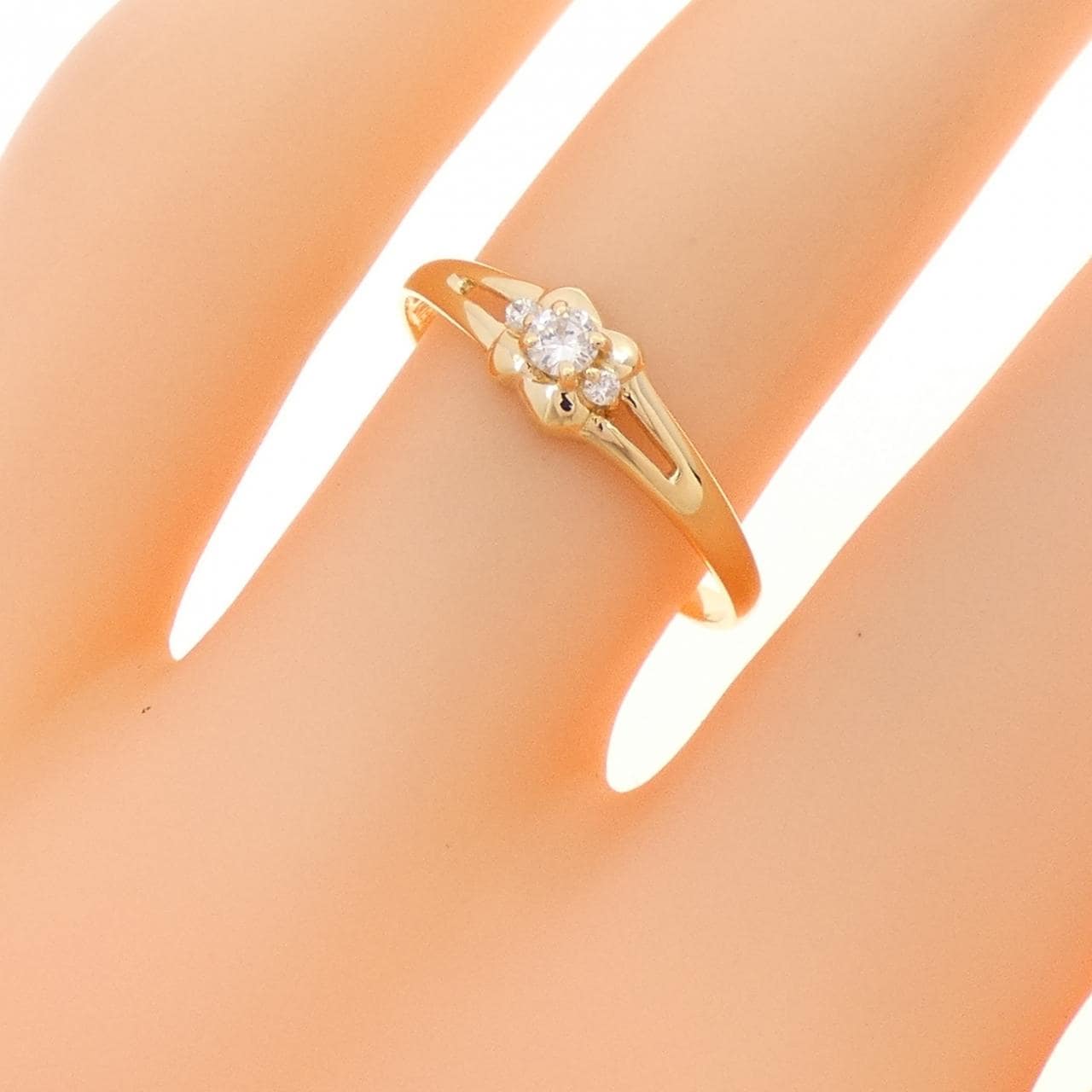 K18YG ダイヤモンド リング 0.06CT