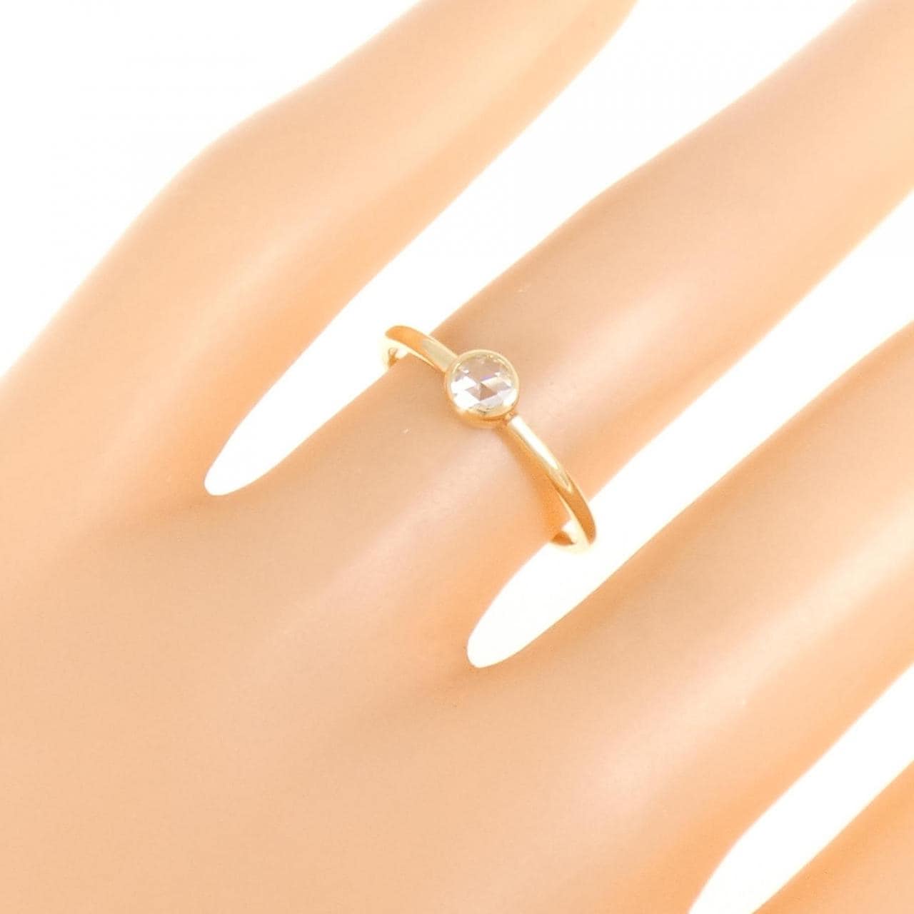 K18YG ダイヤモンド リング 0.12CT