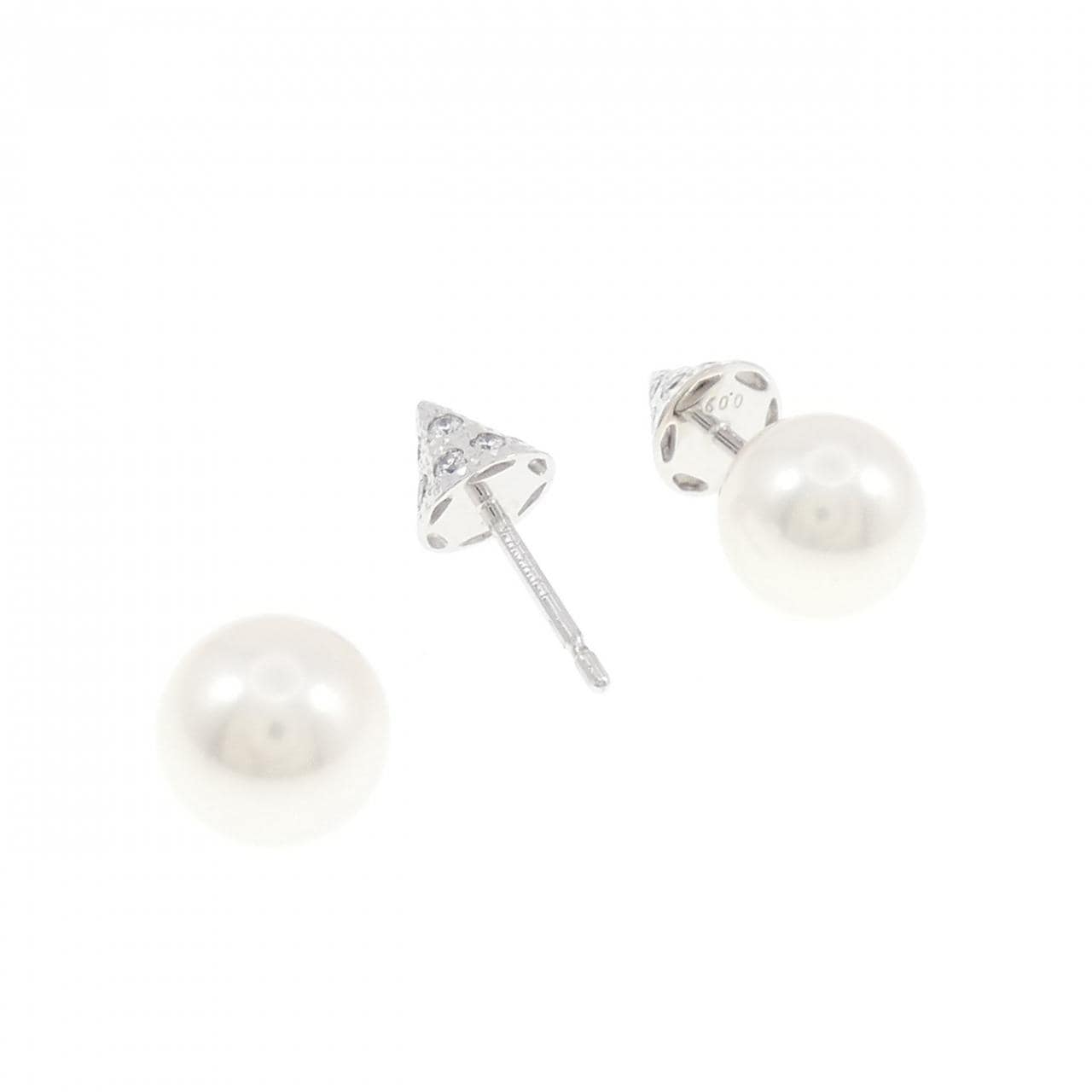 タサキ リファインド リベリオン シグネチャー パヴェ ピアス 7.7mm