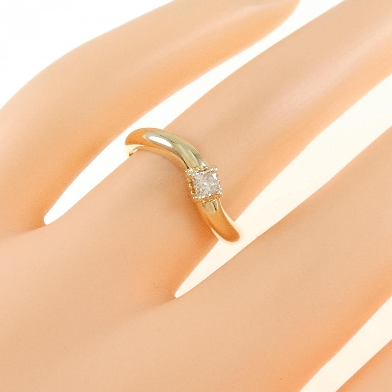 K18YG ダイヤモンド リング 0.16CT