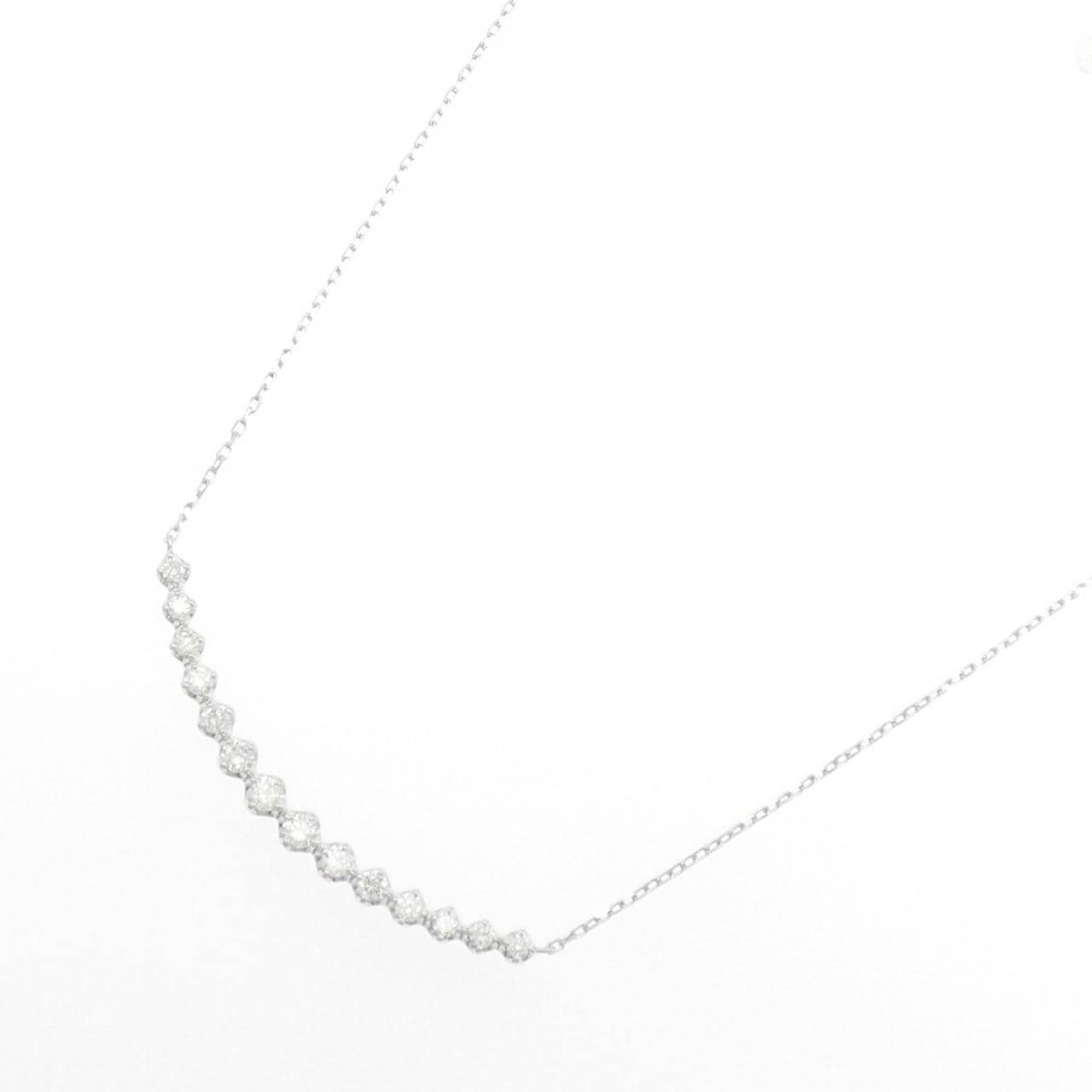 K18WG ダイヤモンド ネックレス 0.50CT