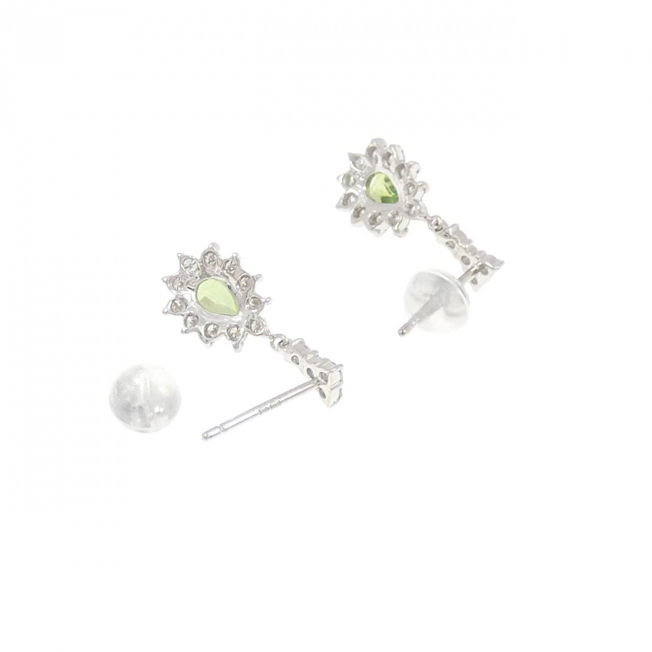 K18WG デマントイドガーネット ピアス 1.04CT