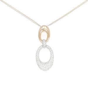 750WG/750PG パヴェ ダイヤモンド ネックレス 0.98CT