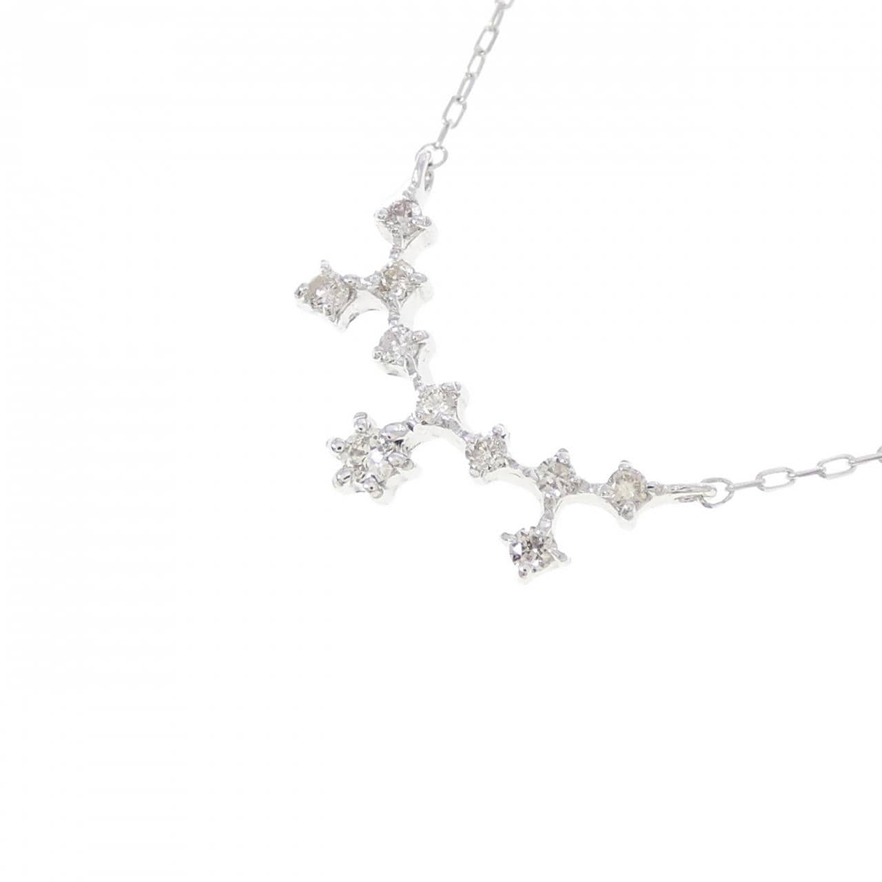K10WG ダイヤモンド ネックレス 0.06CT
