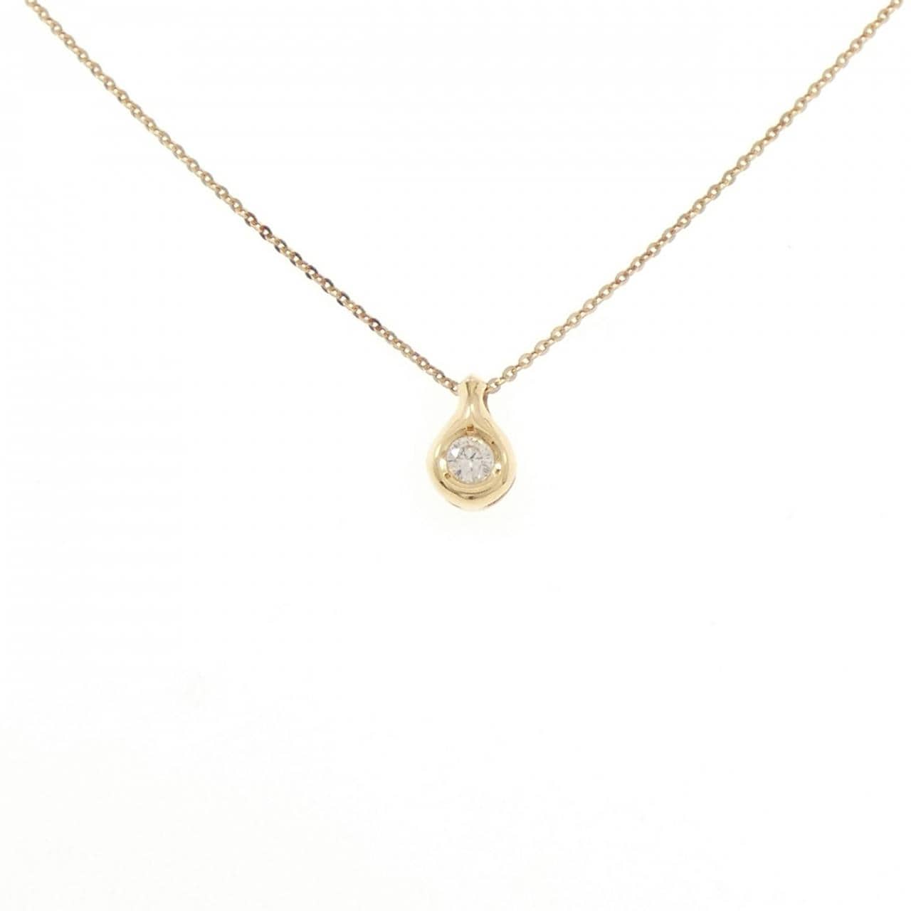 K18YG/750YG ダイヤモンド ネックレス 0.11CT