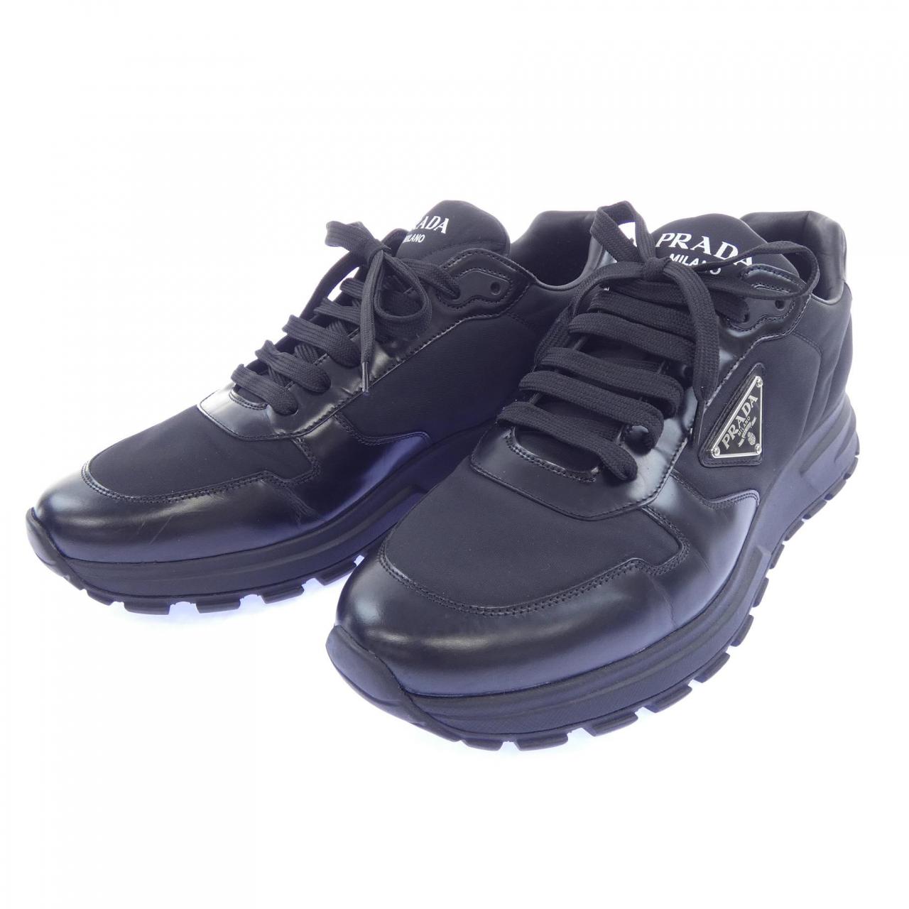 プラダ PRADA ブラッシュドレザースニーカー 2EE369 トライアングルロゴ スニーカー