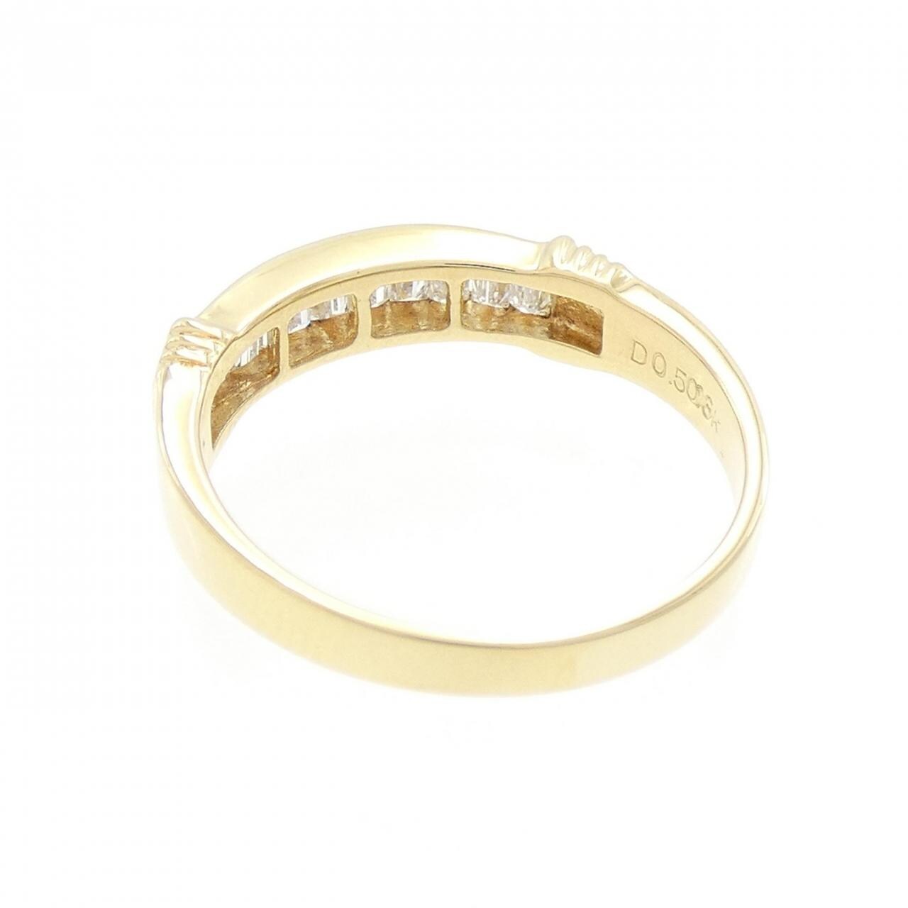 18KYG ダイヤモンド リング 0.50CT
